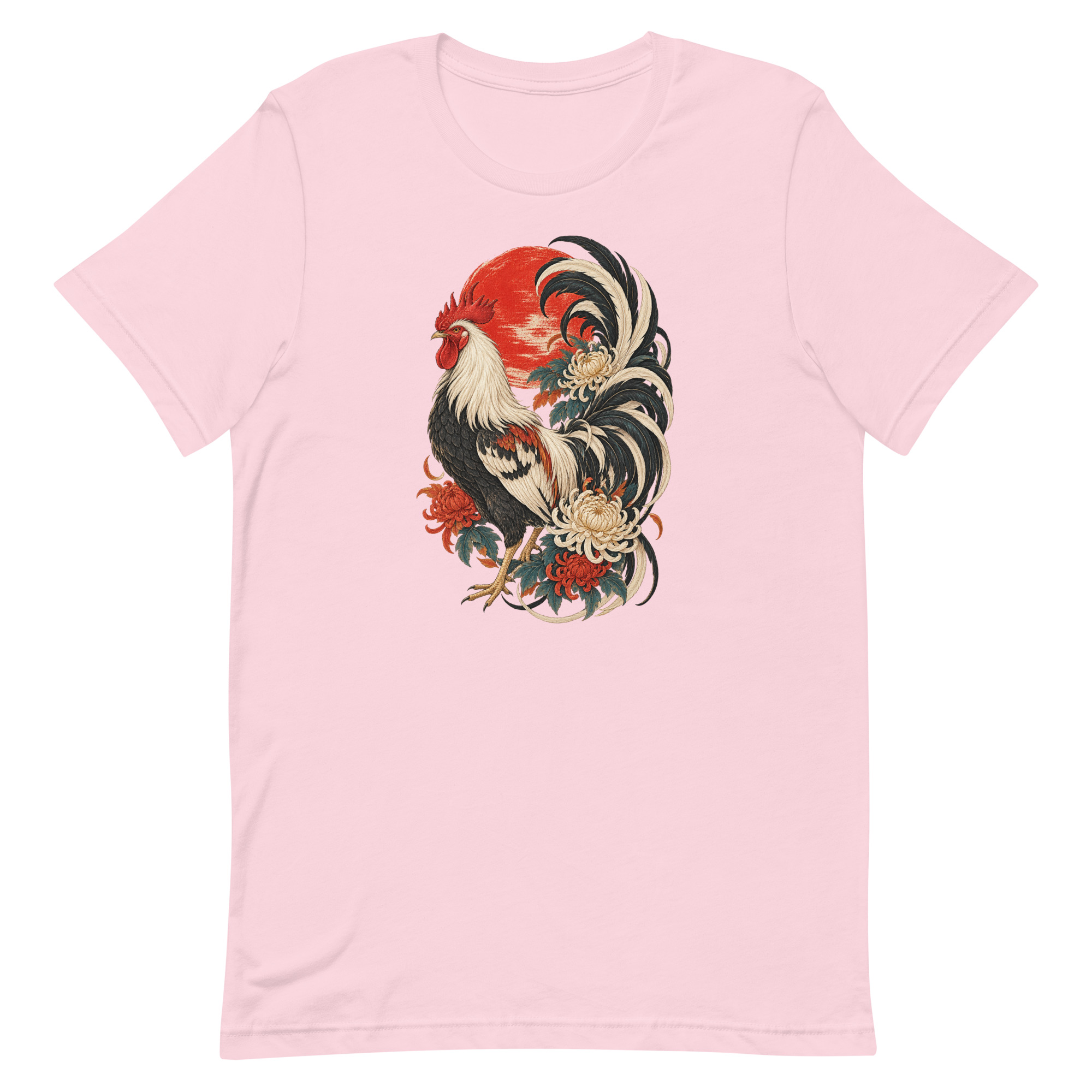 Japanese Rooster Red Sun Chrysanthemum Art, Japanese Art Tee, Mythology Gift - Image 68