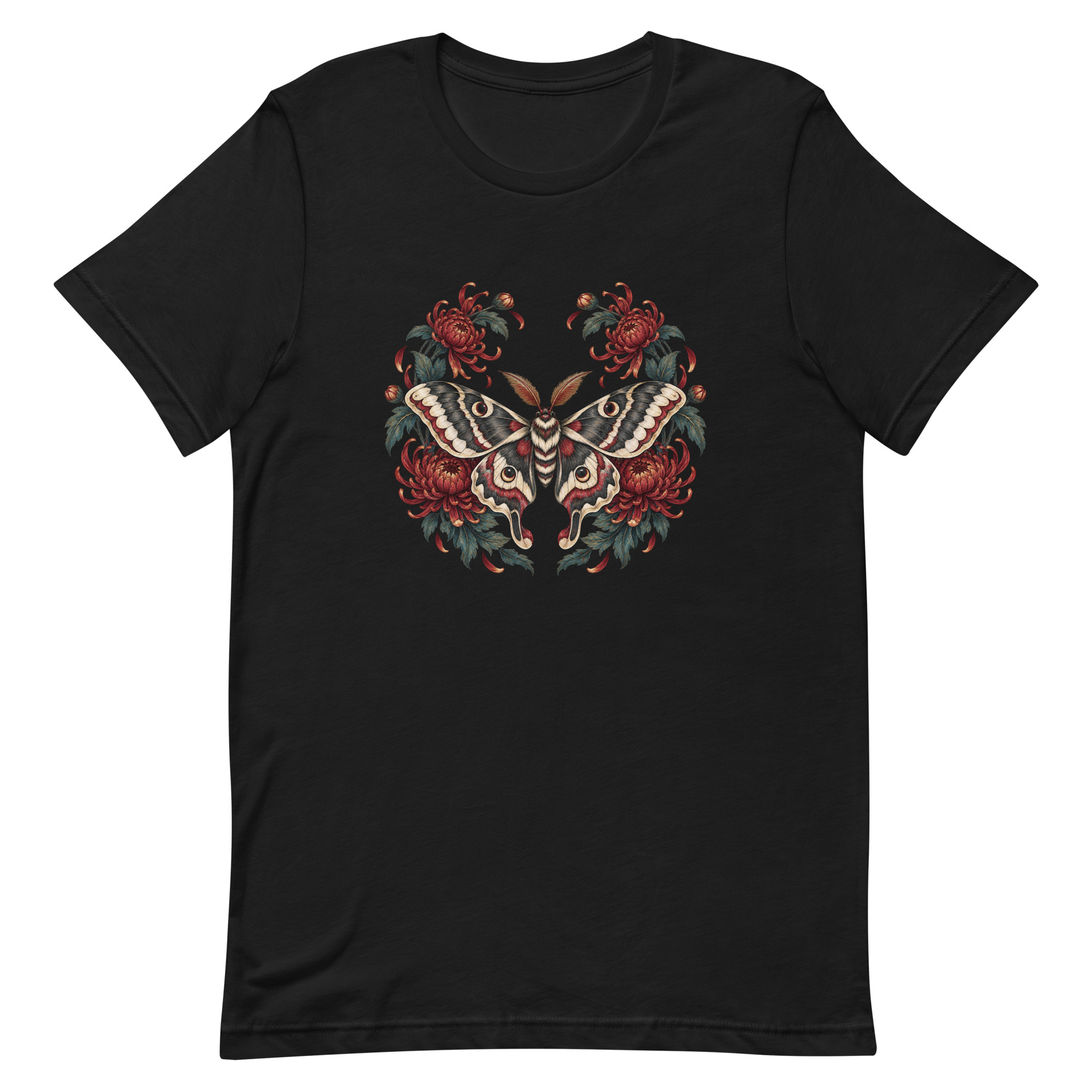 Japanese Moth Chrysanthemum Enso Ink Art, Japanese Art Tee, Mythology Gift - Image 80