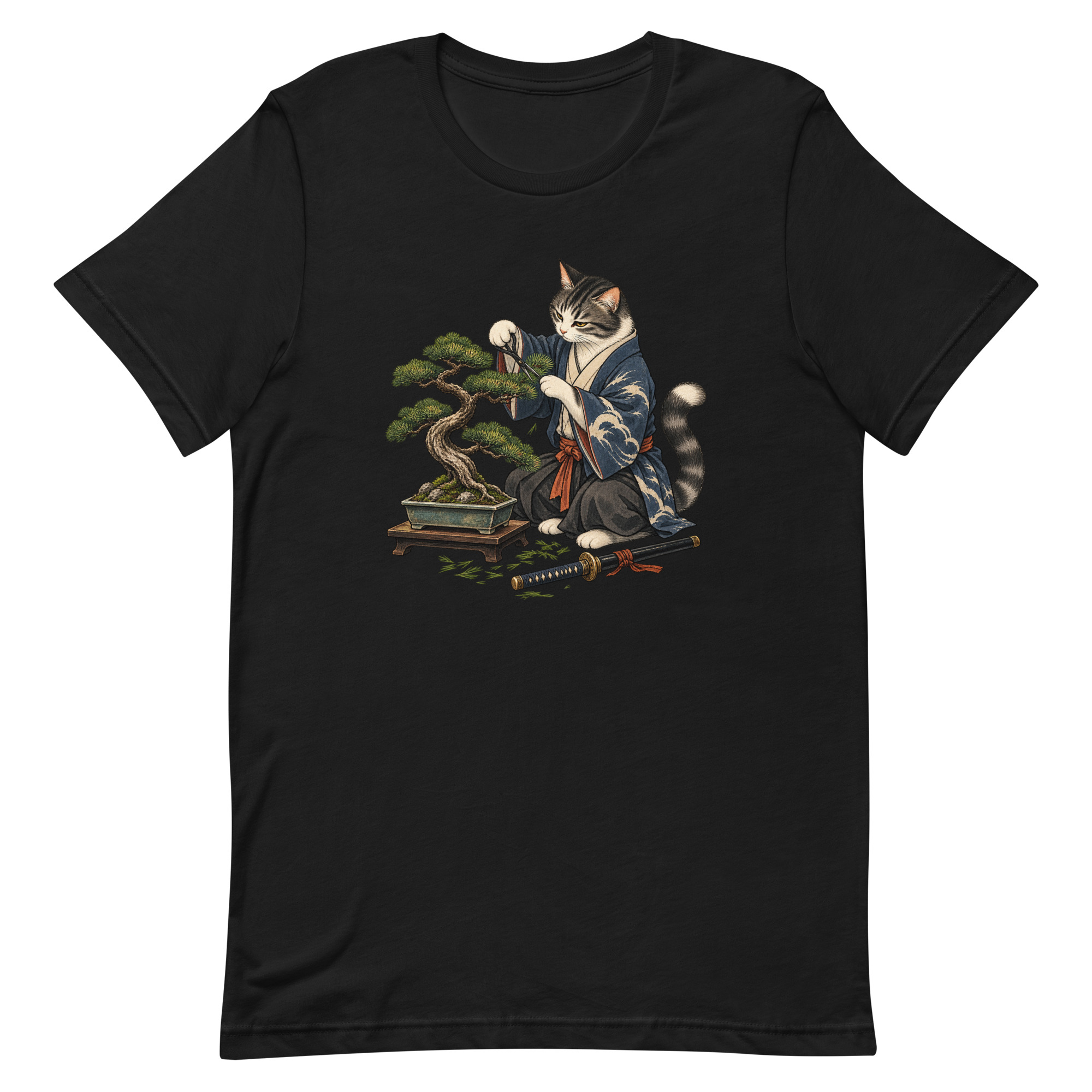 Samurai Cat Bonsai Dojo Japanese Art, Japanese Art Tee, Mythology Gift - Image 80