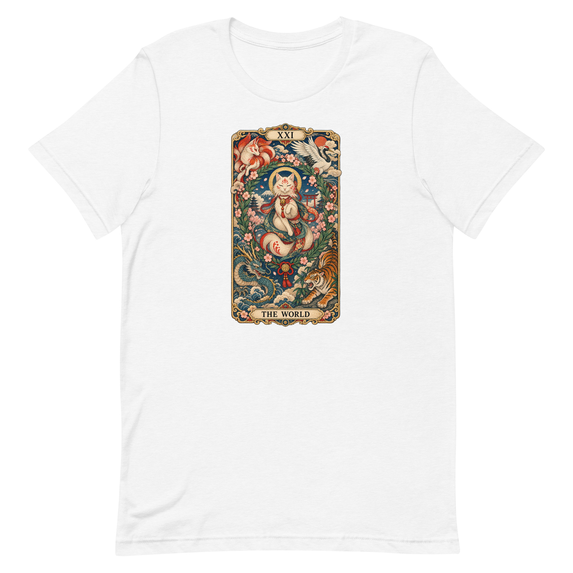 The World Shrine Cat Tarot Japanese Art T-Shirt - Image 92
