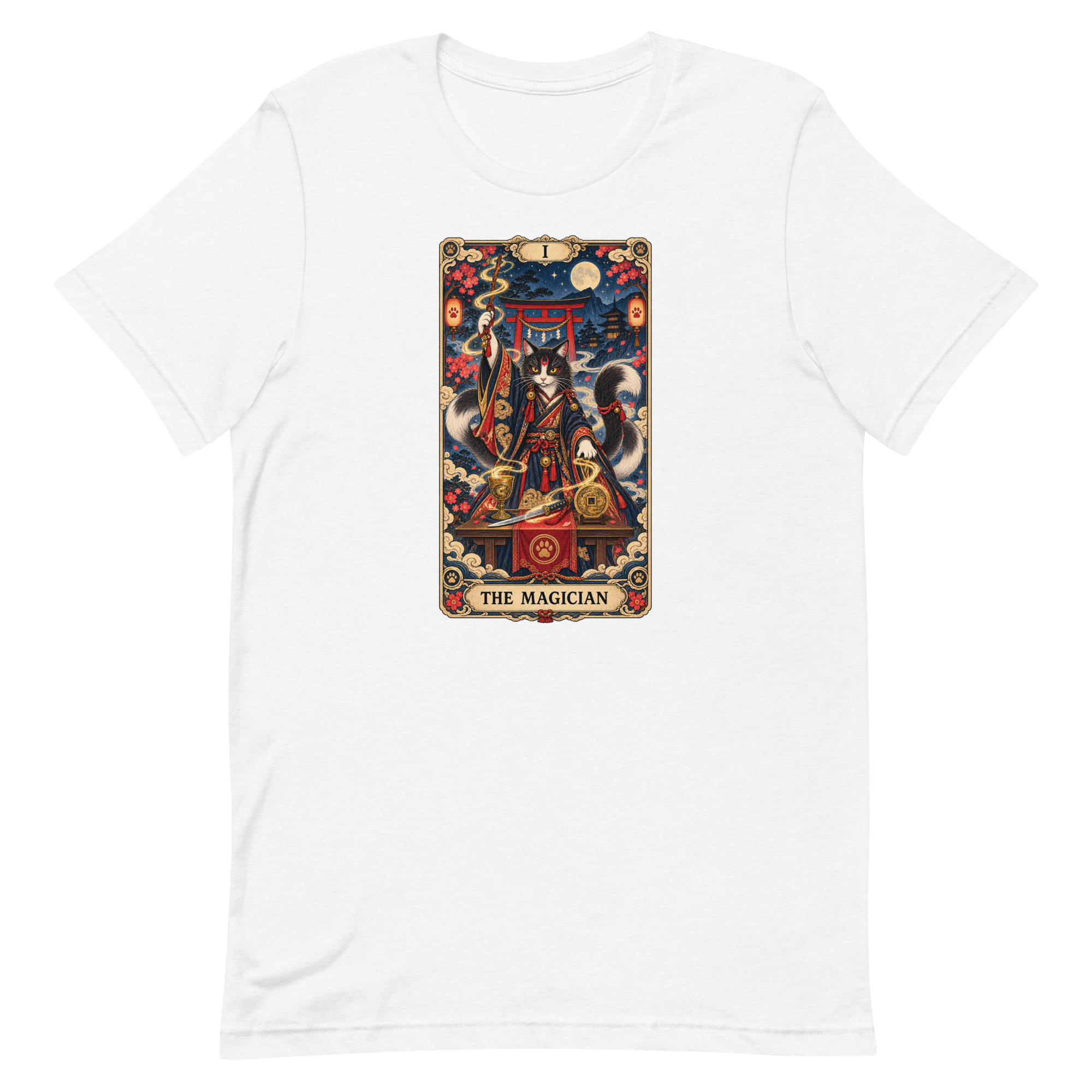 The Magician Bakeneko Cat Tarot Japanese Yokai Art, Japanese Art Tee, Mythology Gift - Image 92
