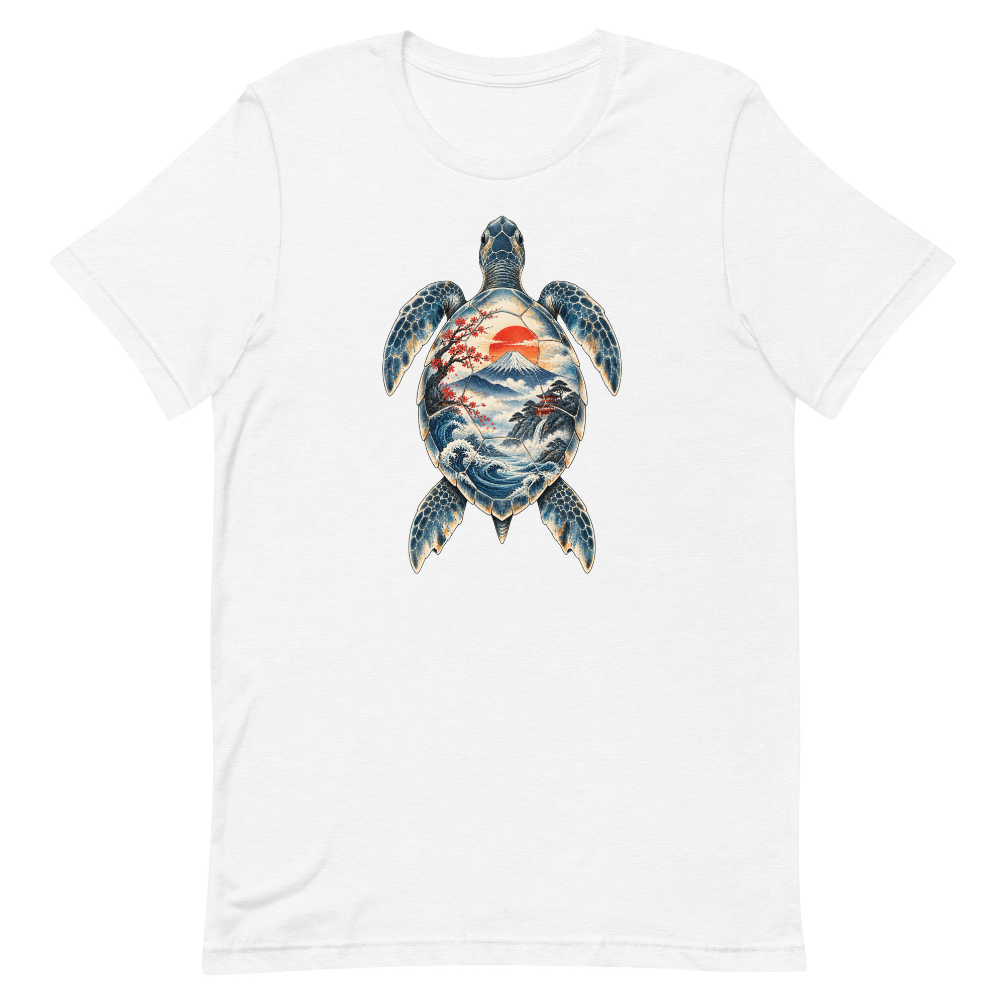 Sea Turtle Mount Fuji Sunrise Japanese Art, Japanese Art Tee, Mythology Gift - Image 94