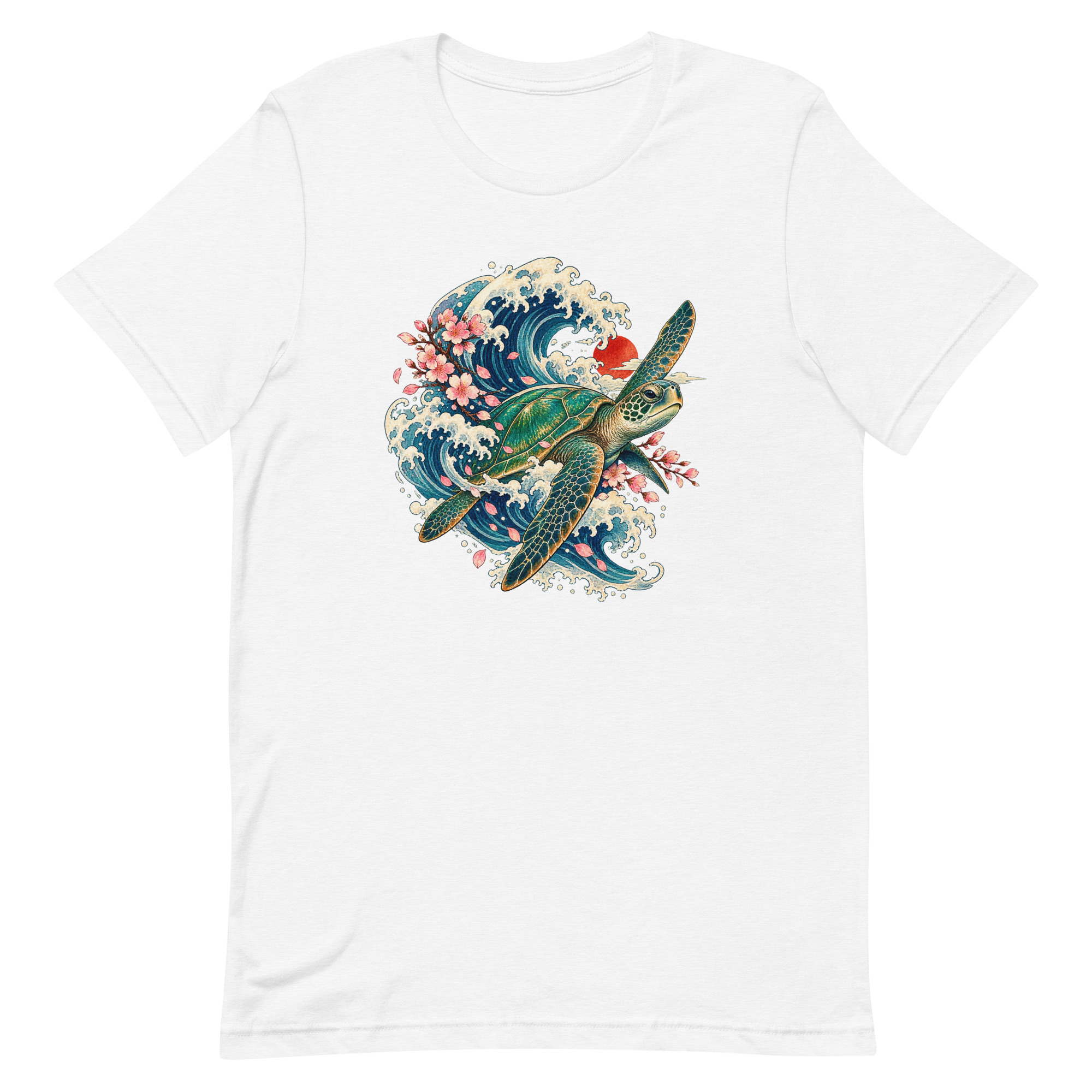 Sea Turtle Great Wave Sakura Japanese Art, Japanese Art Tee, Mythology Gift - Image 94