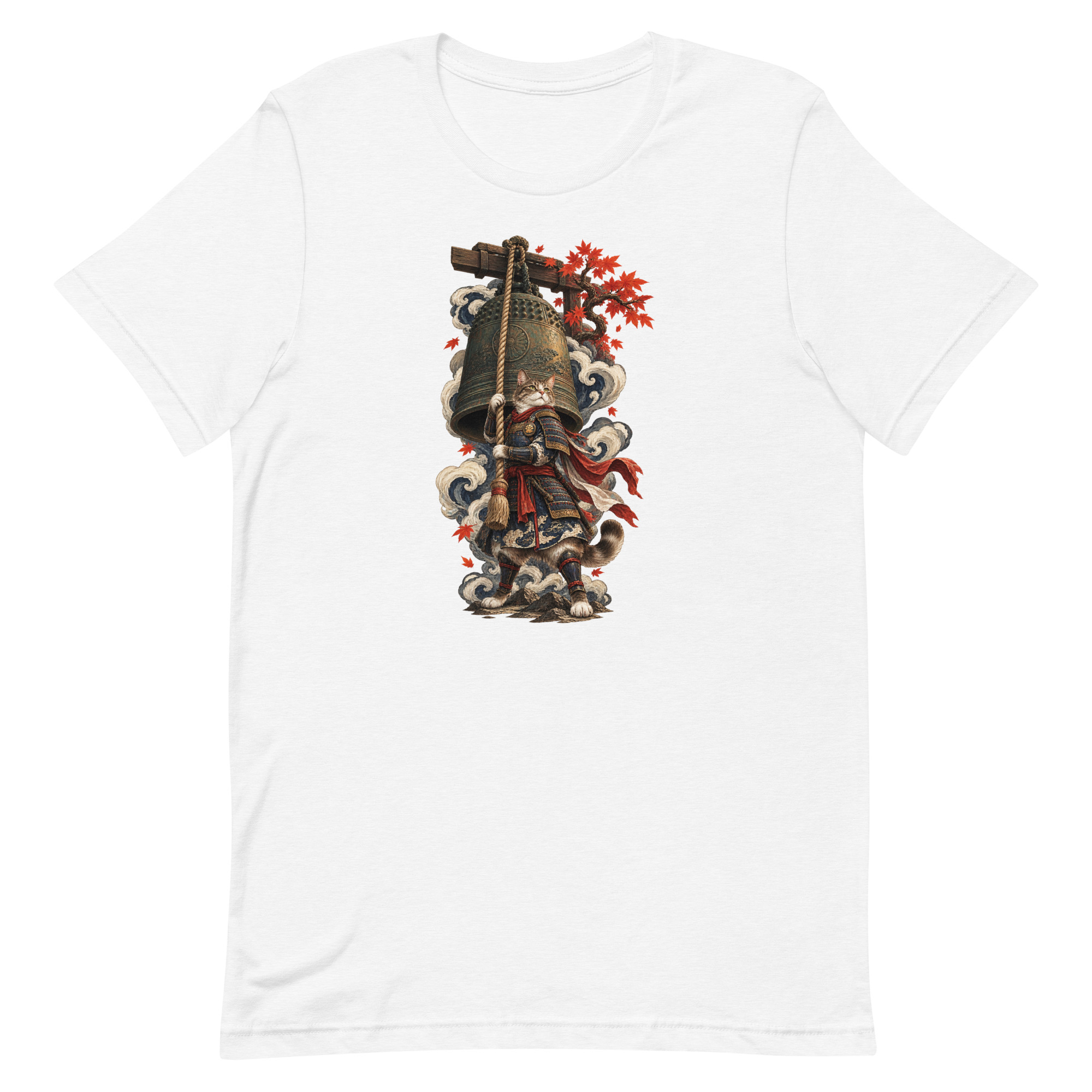 Samurai Cat Temple Bell Guardian Japanese Art, Japanese Art Tee, Mythology Gift - Image 94