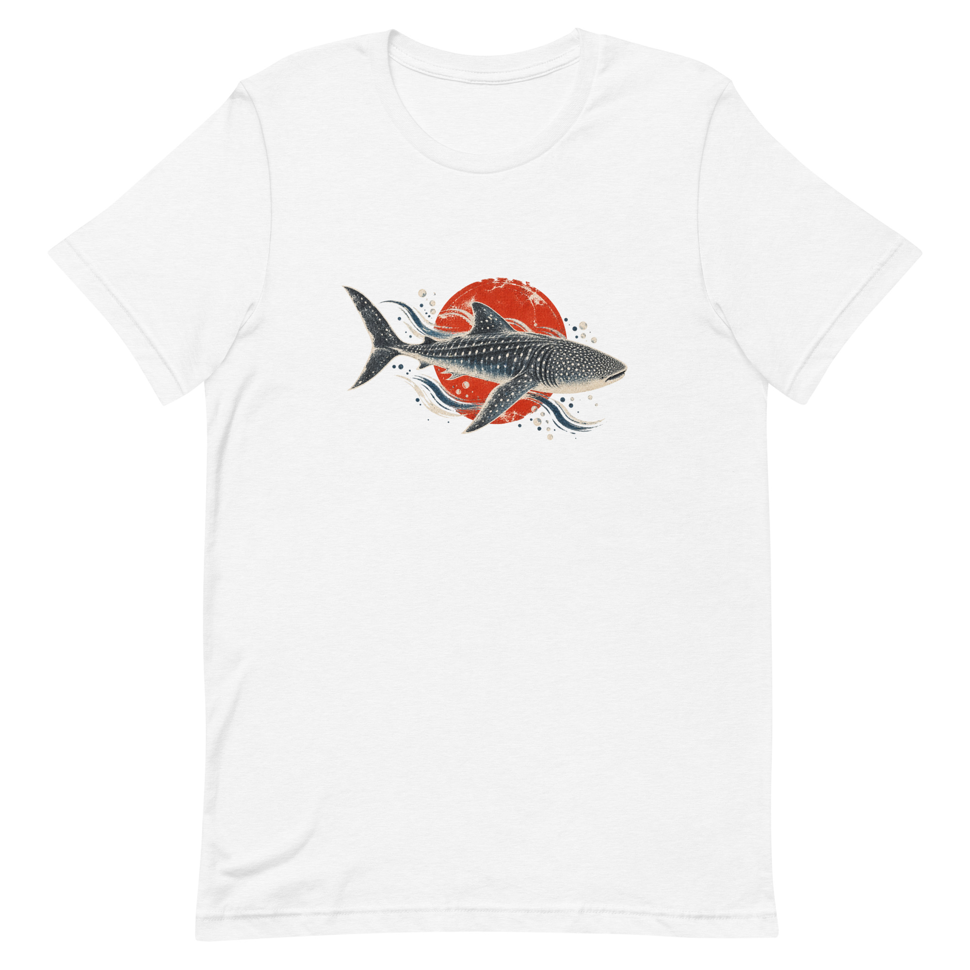 Gyotaku Whale Shark Red Sun Japanese Print, Japanese Art Tee, Mythology Gift - Image 94