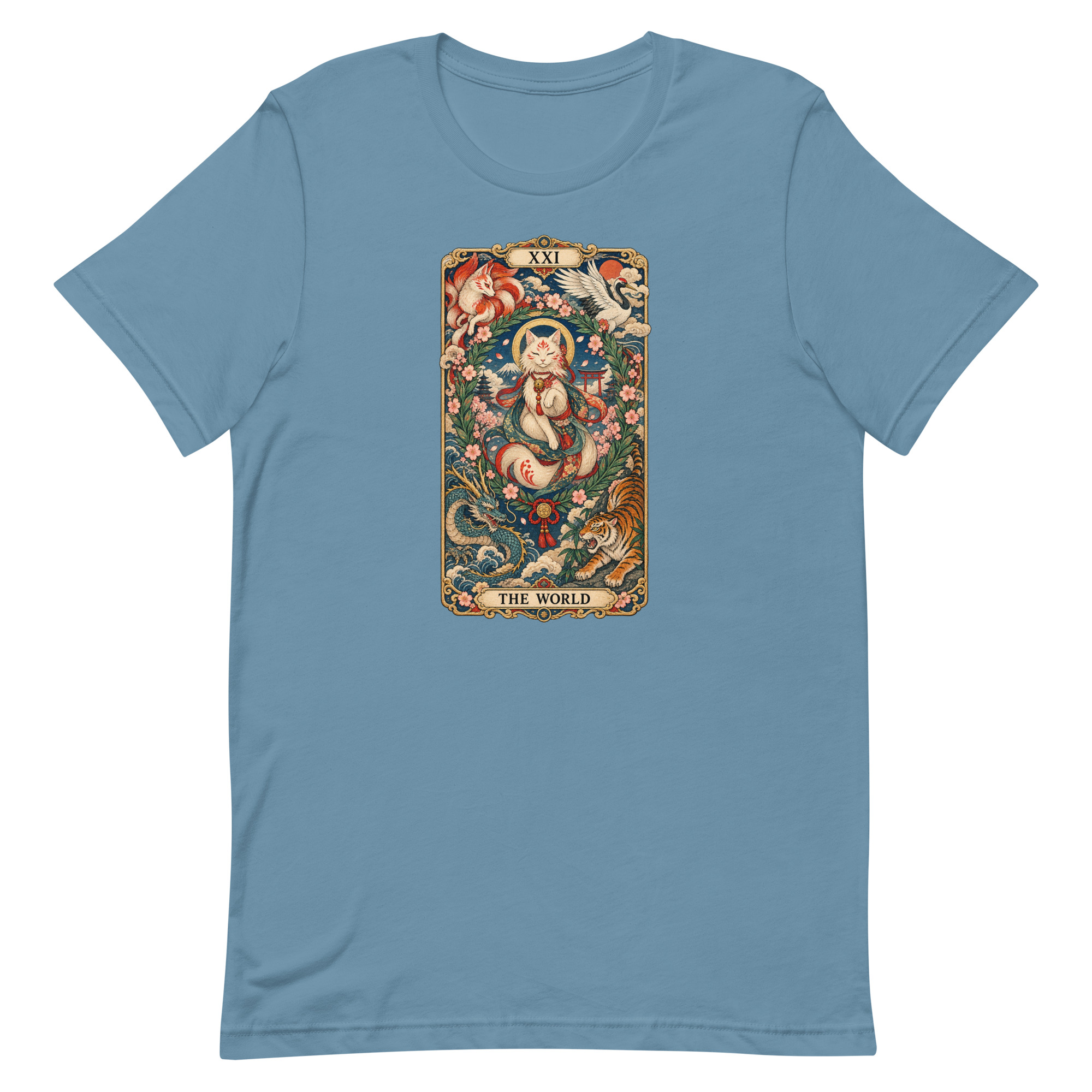 The World Shrine Cat Tarot Japanese Art T-Shirt - Image 61