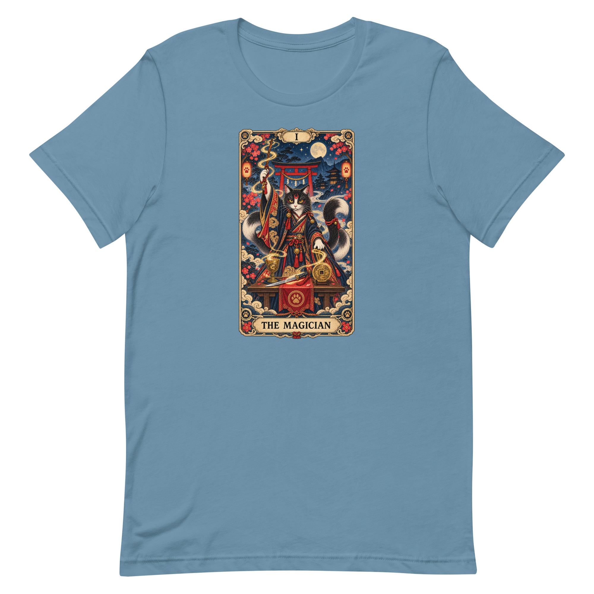 The Magician Bakeneko Cat Tarot Japanese Yokai Art, Japanese Art Tee, Mythology Gift - Image 61