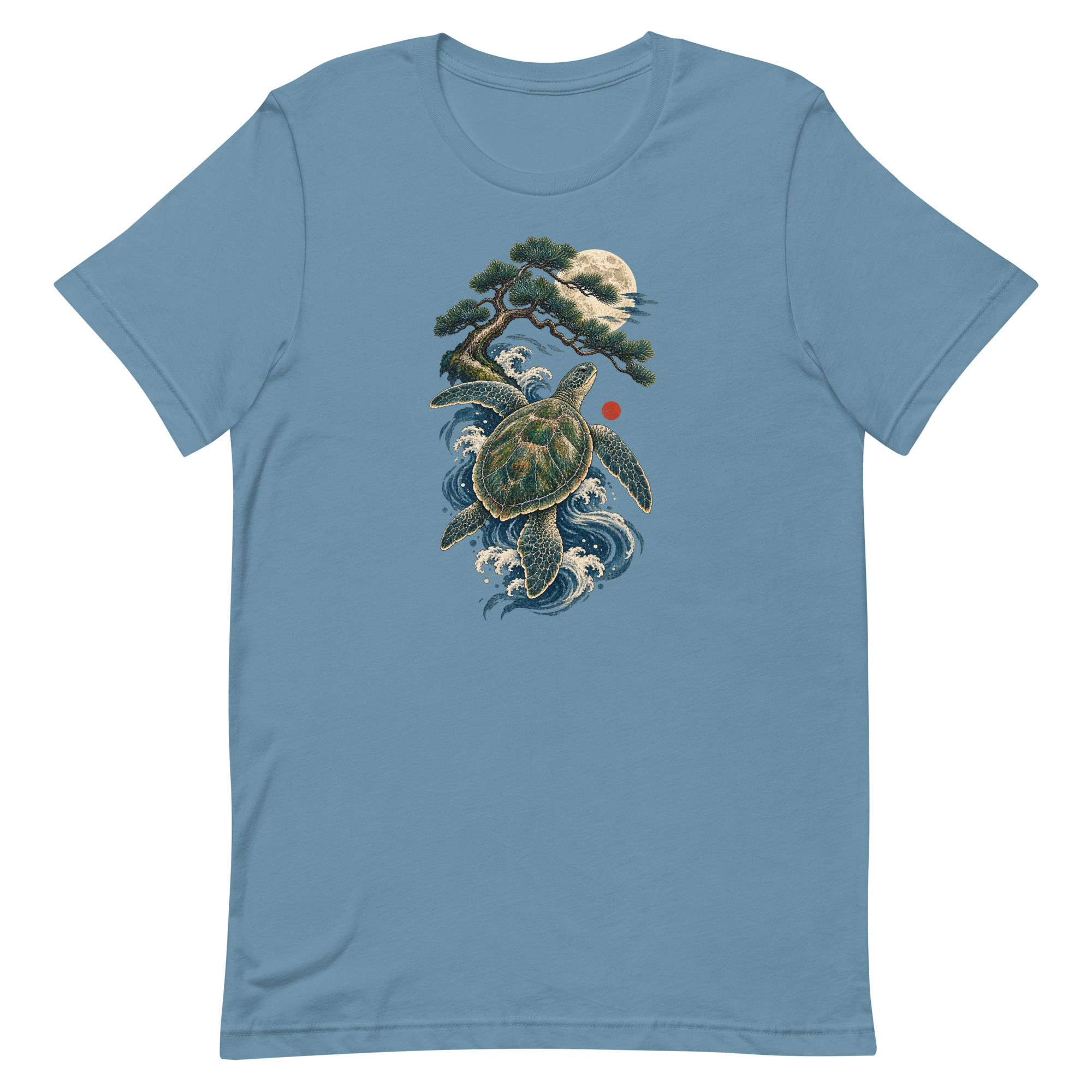 Ancient Sea Turtle Pine Moon Japanese Art, Japanese Art Tee, Mythology Gift - Image 61