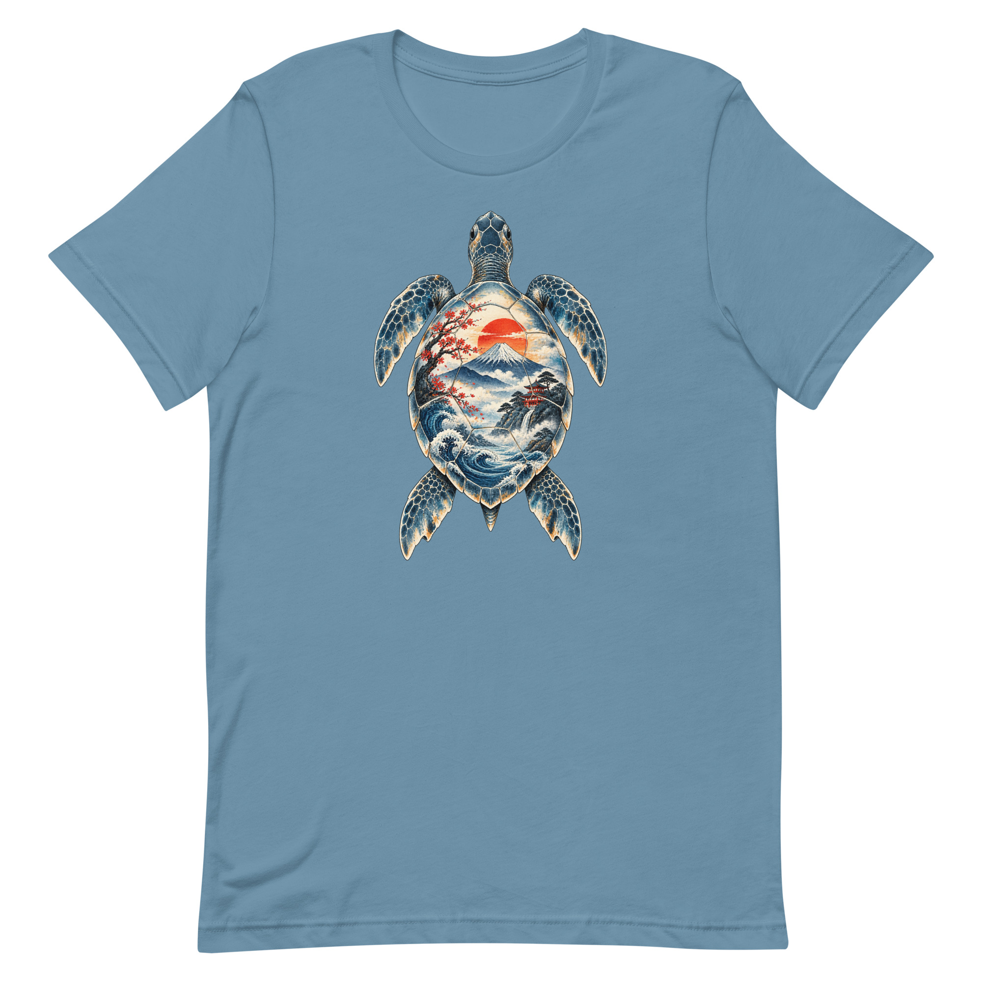 Sea Turtle Mount Fuji Sunrise Japanese Art, Japanese Art Tee, Mythology Gift - Image 63