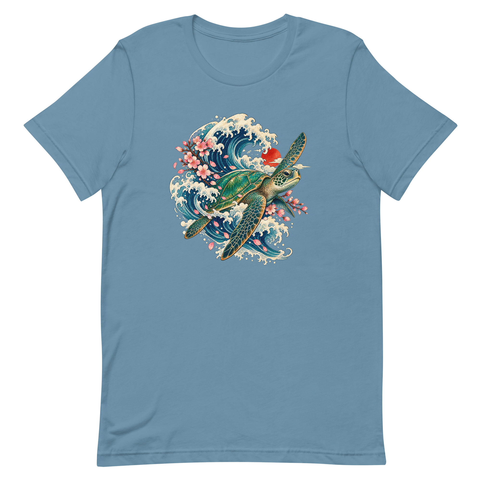 Sea Turtle Great Wave Sakura Japanese Art, Japanese Art Tee, Mythology Gift - Image 63