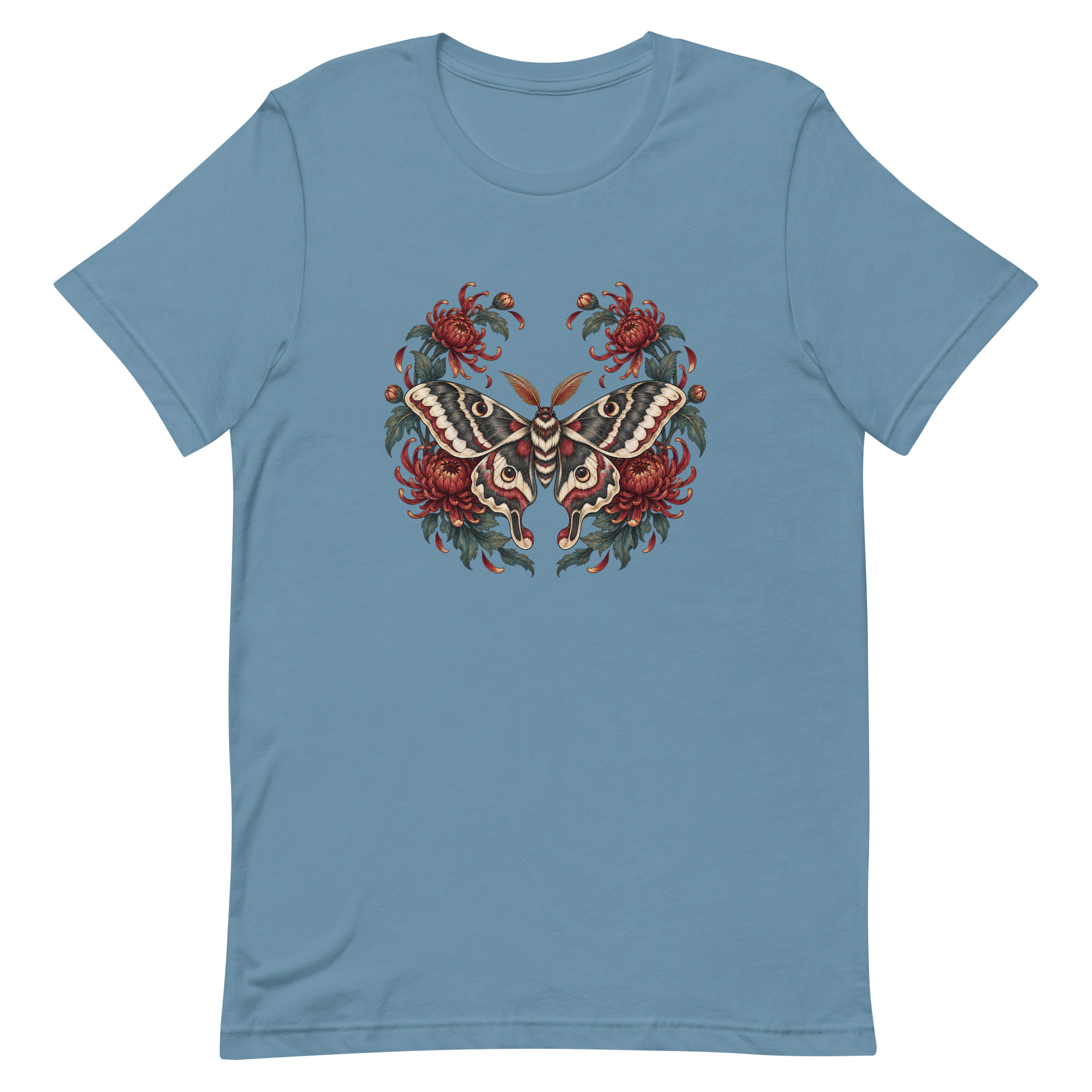 Japanese Moth Chrysanthemum Enso Ink Art, Japanese Art Tee, Mythology Gift - Image 63