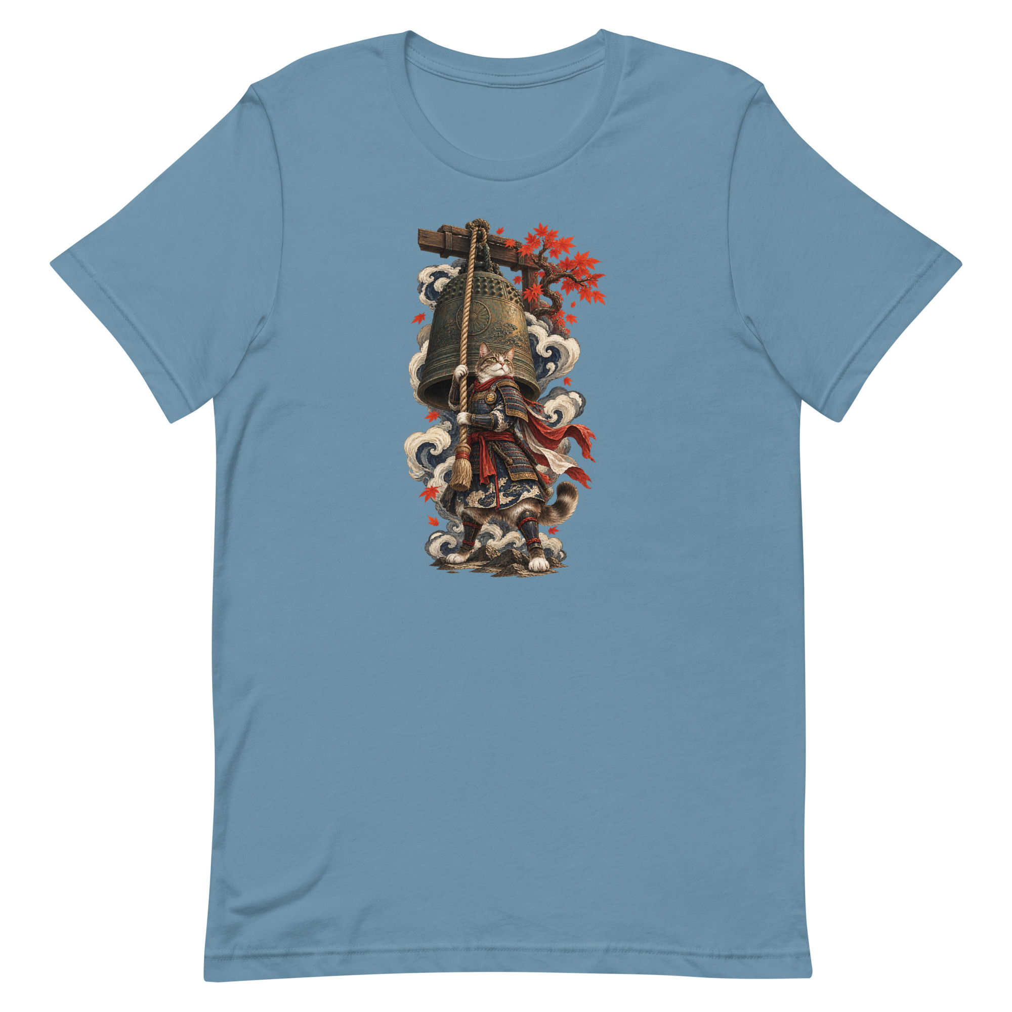 Samurai Cat Temple Bell Guardian Japanese Art, Japanese Art Tee, Mythology Gift - Image 63