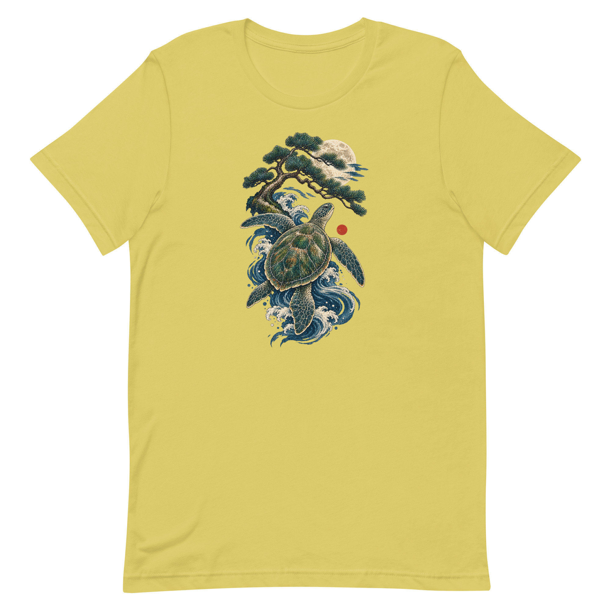 Ancient Sea Turtle Pine Moon Japanese Art, Japanese Art Tee, Mythology Gift - Image 62