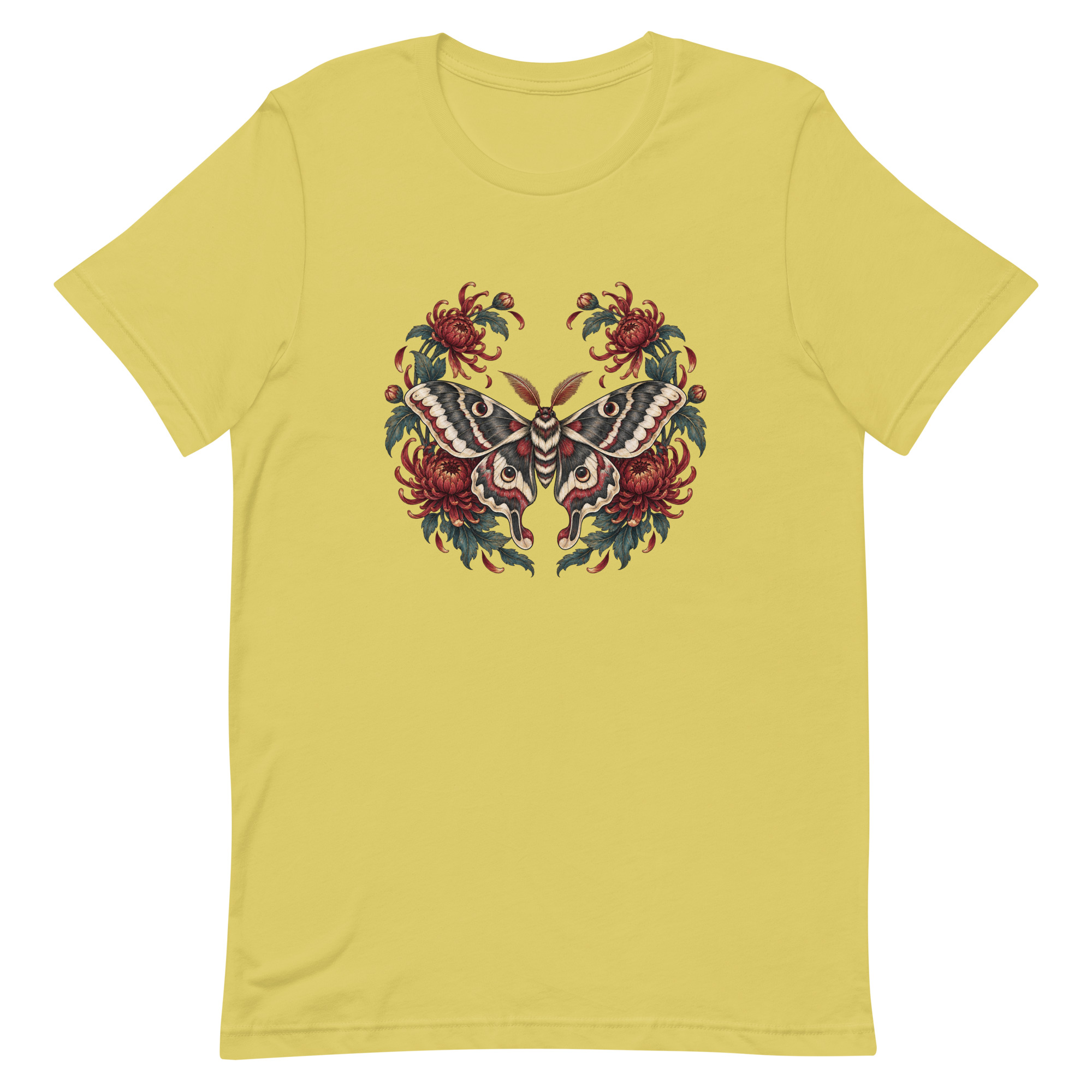 Japanese Moth Chrysanthemum Enso Ink Art, Japanese Art Tee, Mythology Gift - Image 64