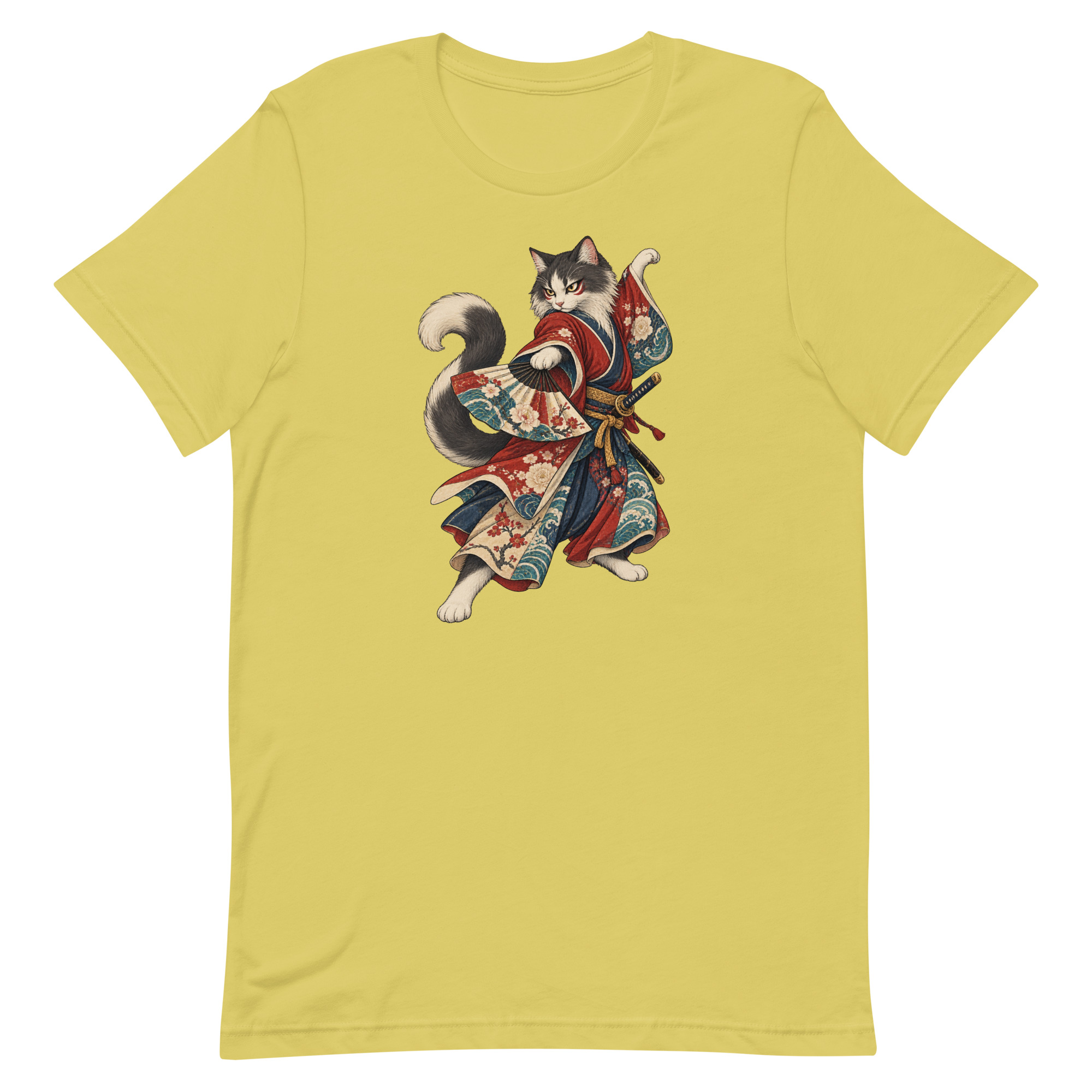 Samurai Cat Kabuki Fan Japanese Warrior Art, Japanese Art Tee, Mythology Gift - Image 64