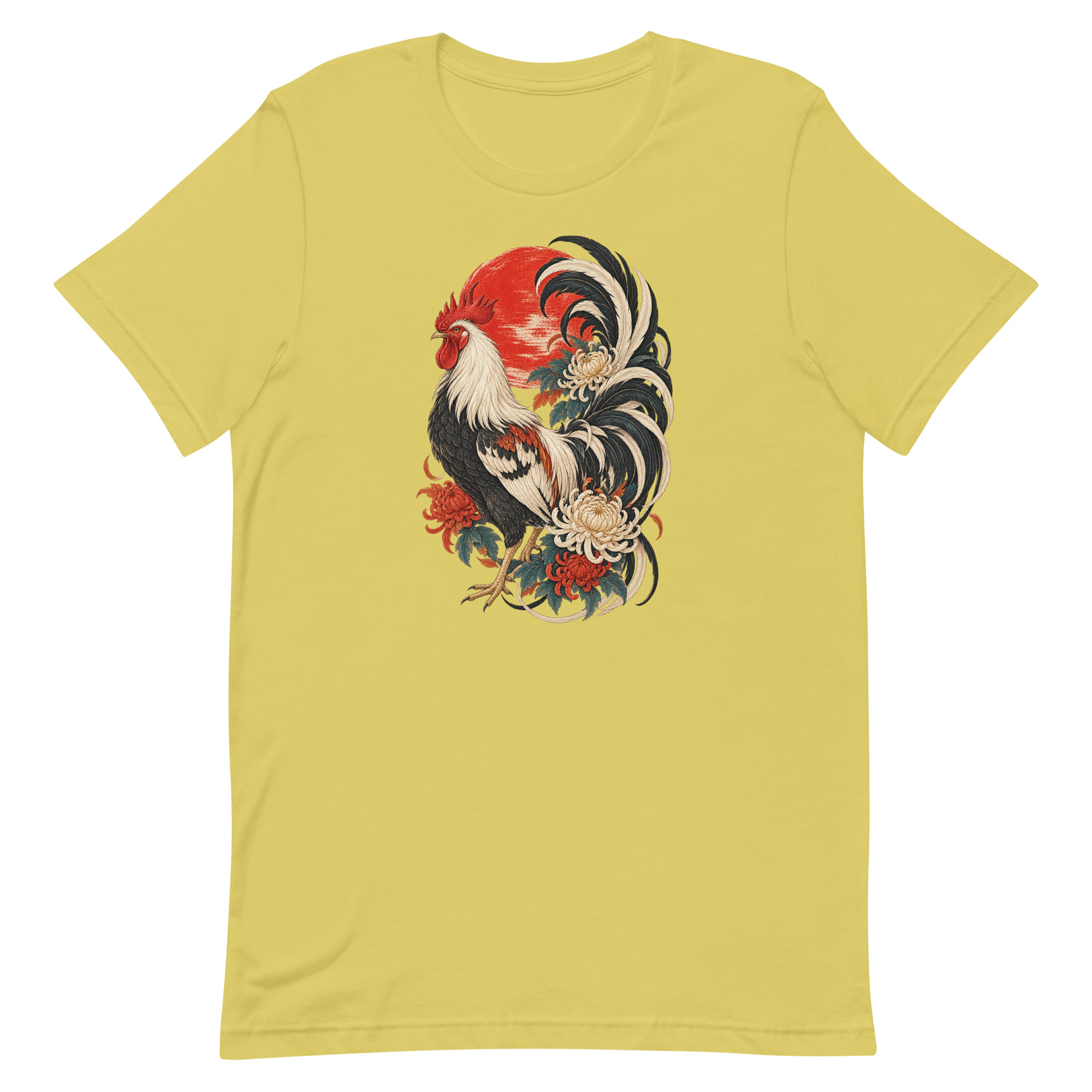 Japanese Rooster Red Sun Chrysanthemum Art, Japanese Art Tee, Mythology Gift - Image 62