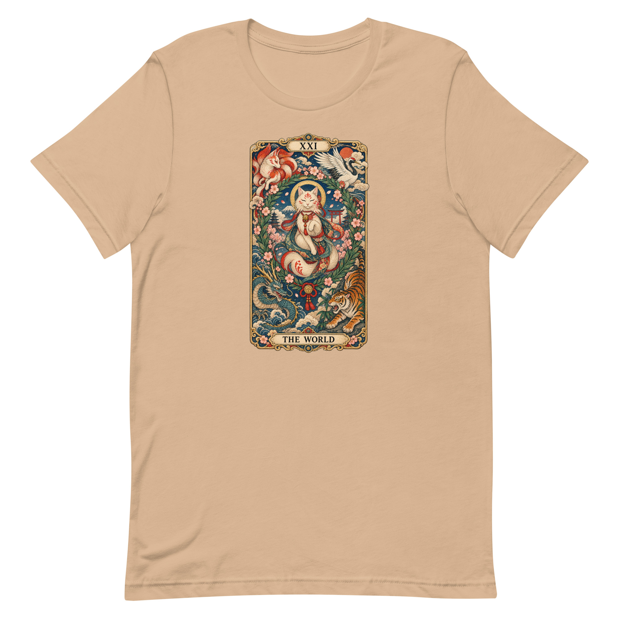 The World Shrine Cat Tarot Japanese Art T-Shirt - Image 63