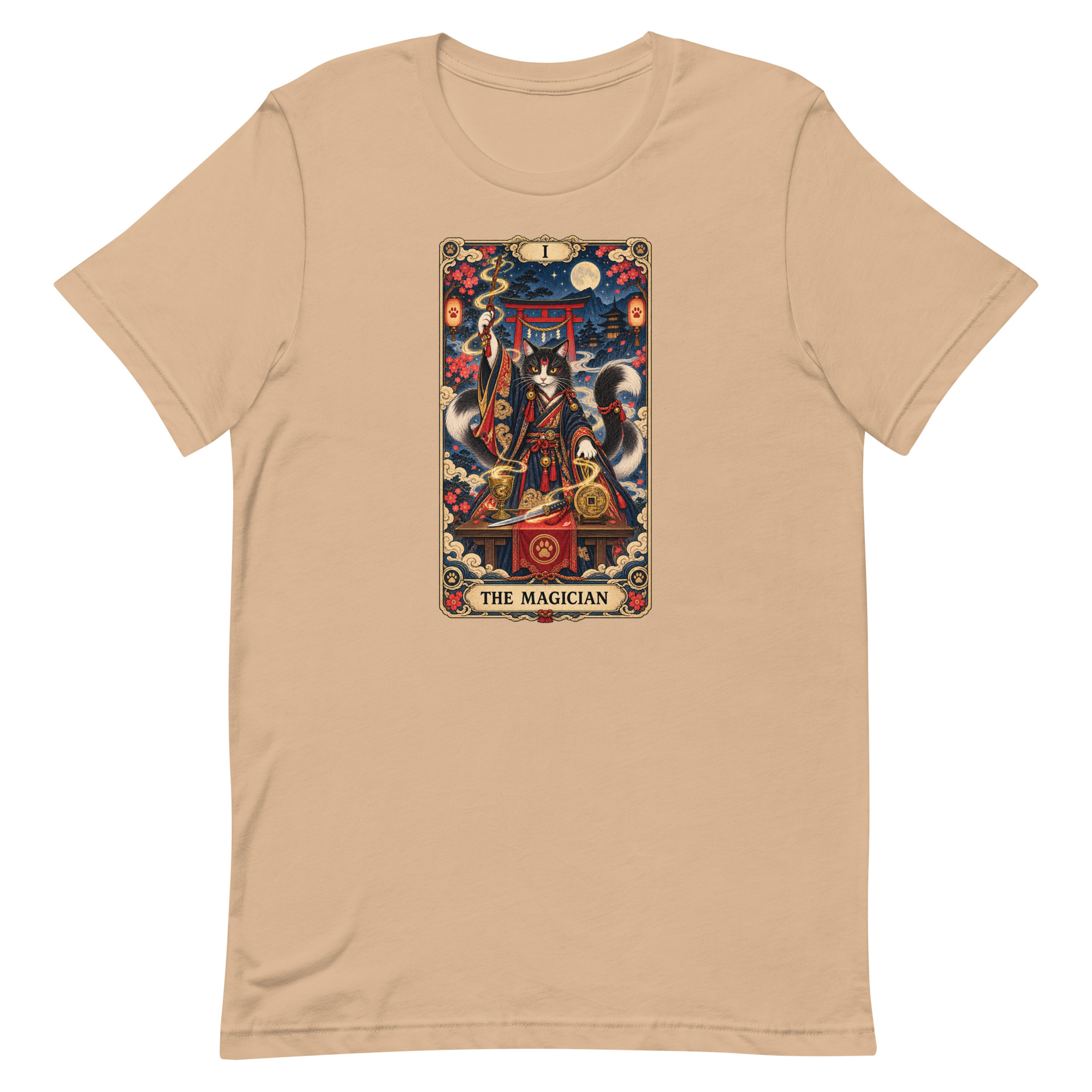 The Magician Bakeneko Cat Tarot Japanese Yokai Art, Japanese Art Tee, Mythology Gift - Image 63