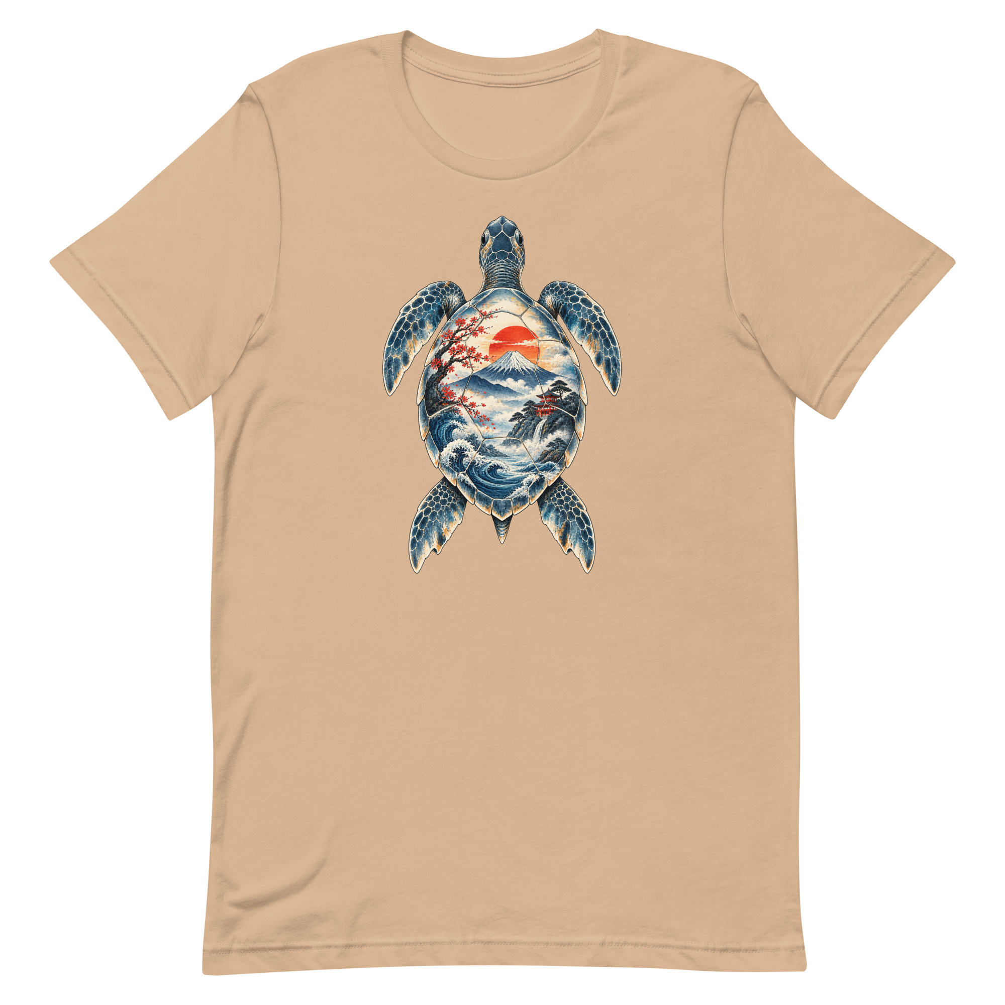 Sea Turtle Mount Fuji Sunrise Japanese Art, Japanese Art Tee, Mythology Gift - Image 65