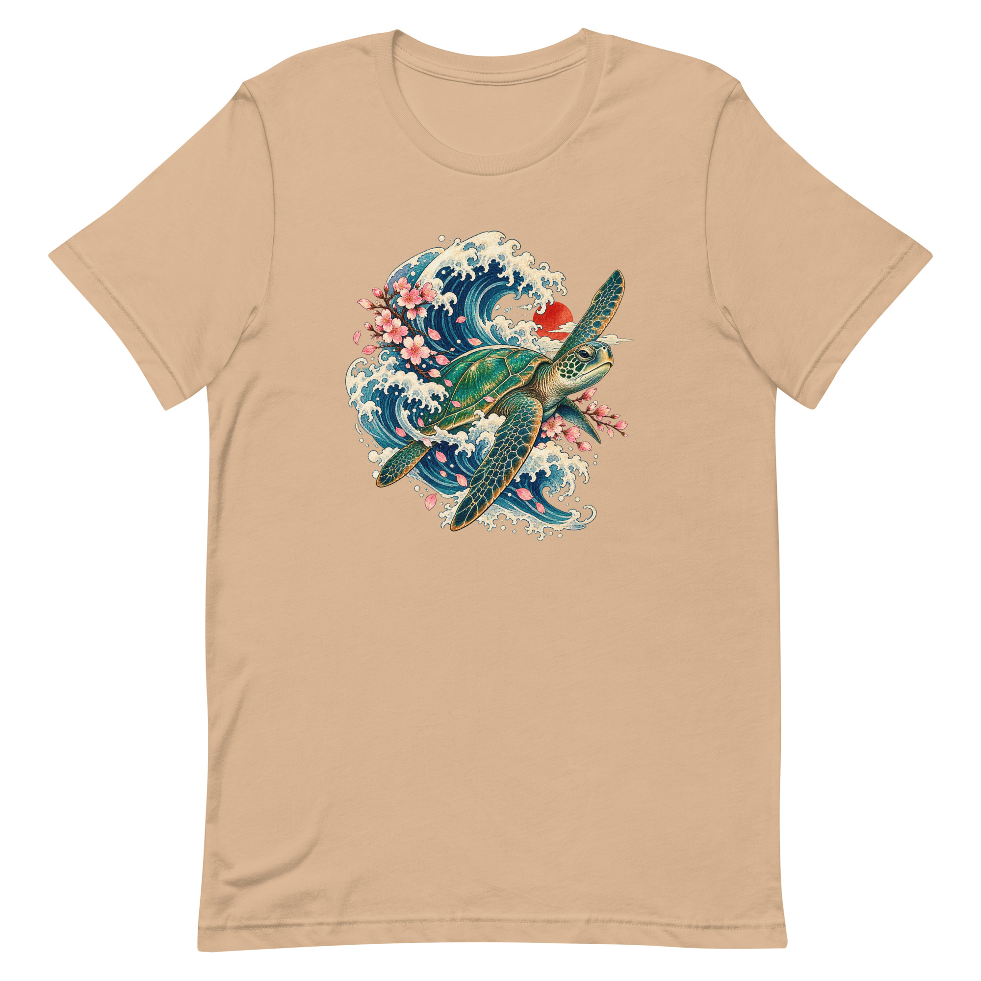 Sea Turtle Great Wave Sakura Japanese Art, Japanese Art Tee, Mythology Gift - Image 65