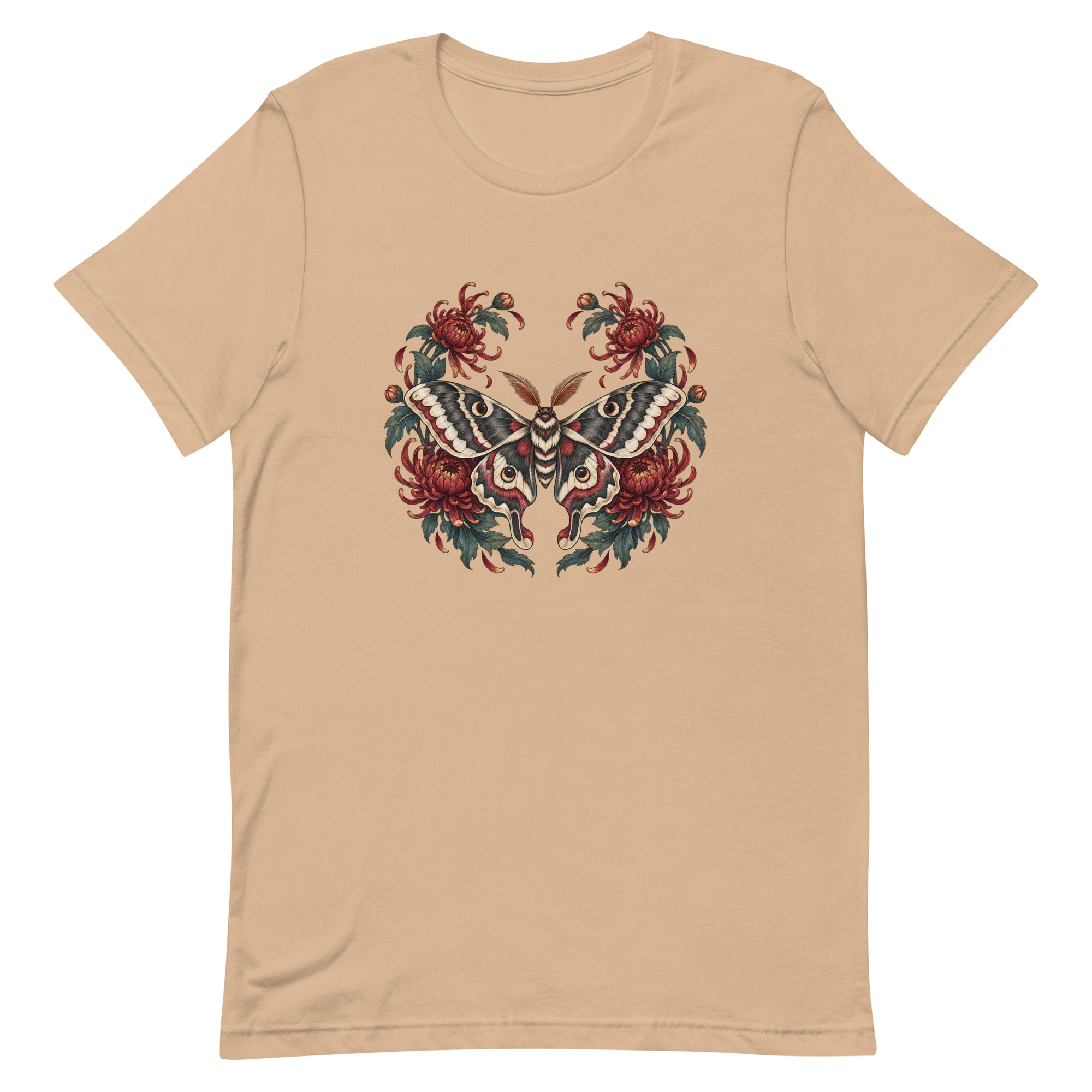 Japanese Moth Chrysanthemum Enso Ink Art, Japanese Art Tee, Mythology Gift - Image 65