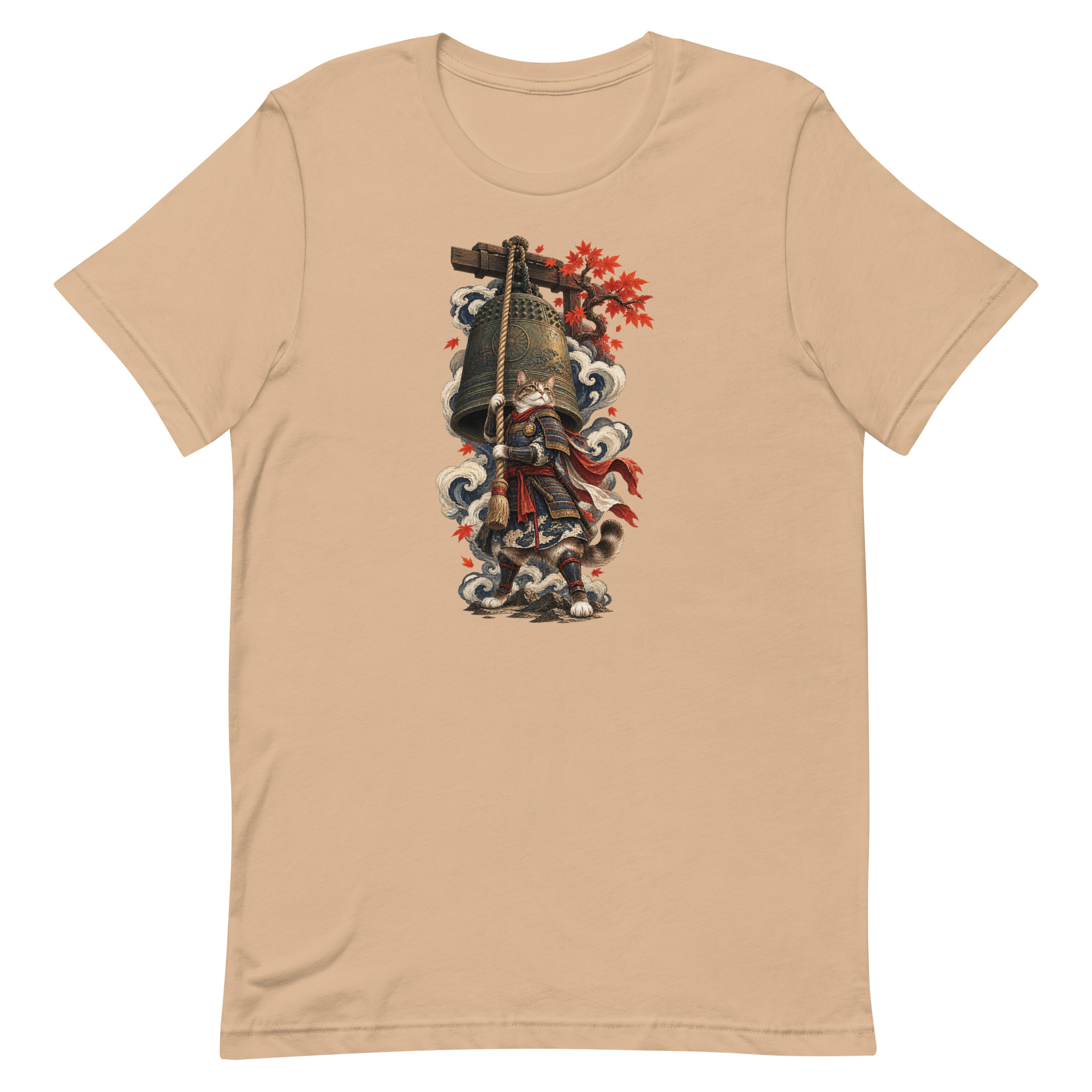 Samurai Cat Temple Bell Guardian Japanese Art, Japanese Art Tee, Mythology Gift - Image 65