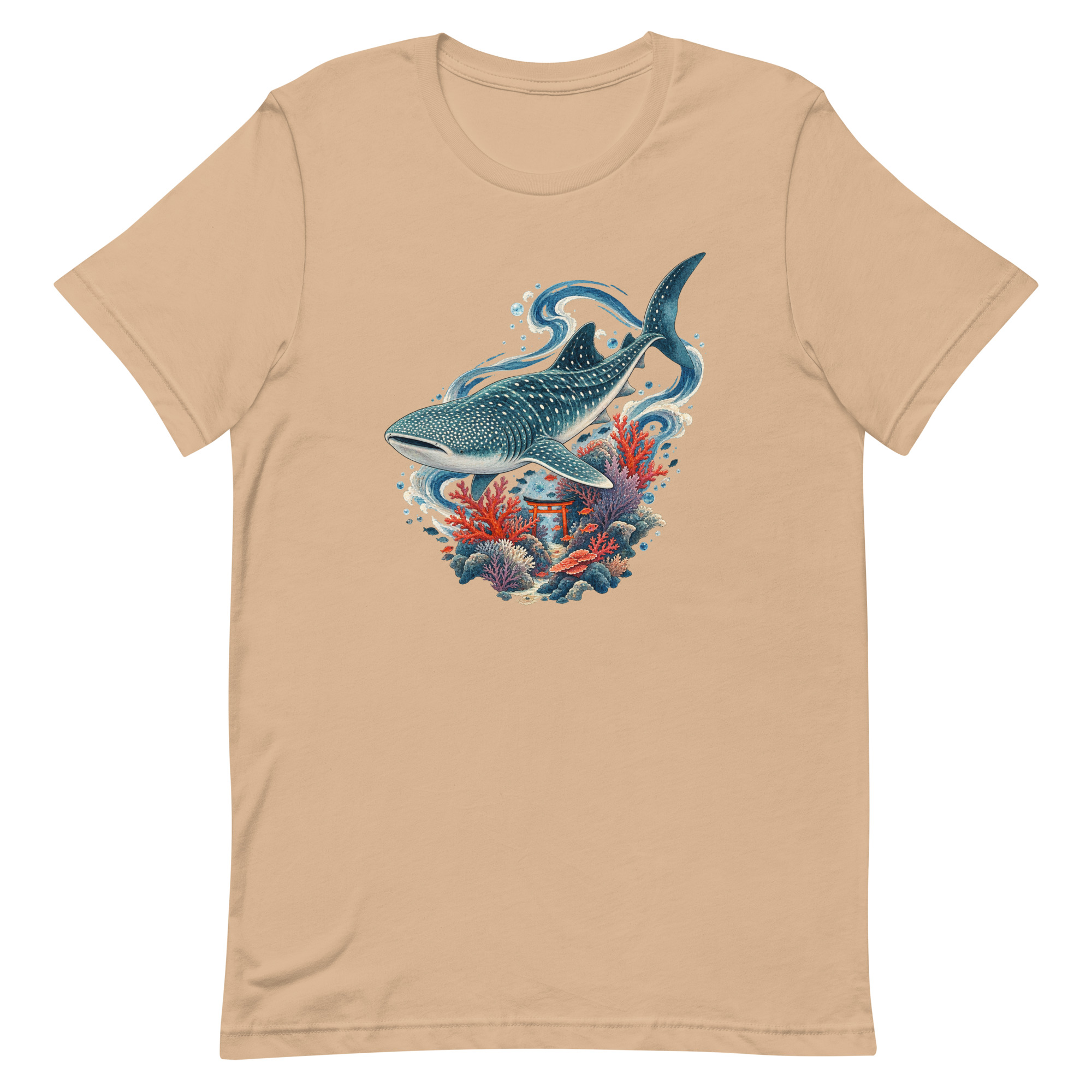 Whale Shark Torii Coral Garden Japanese Art, Japanese Art Tee, Mythology Gift - Image 65