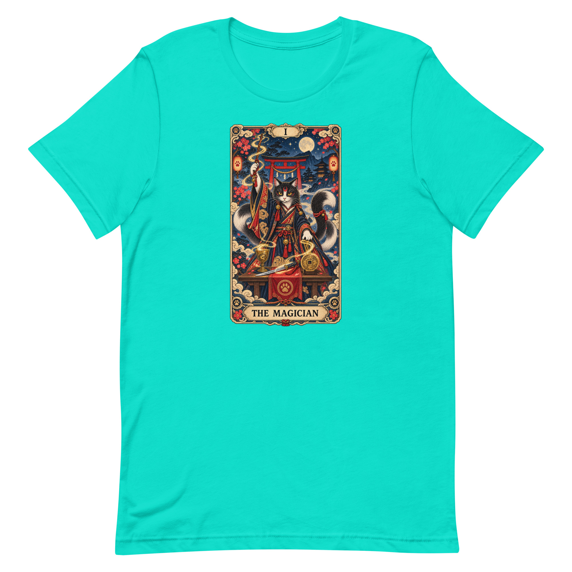 The Magician Bakeneko Cat Tarot Japanese Yokai Art, Japanese Art Tee, Mythology Gift - Image 83
