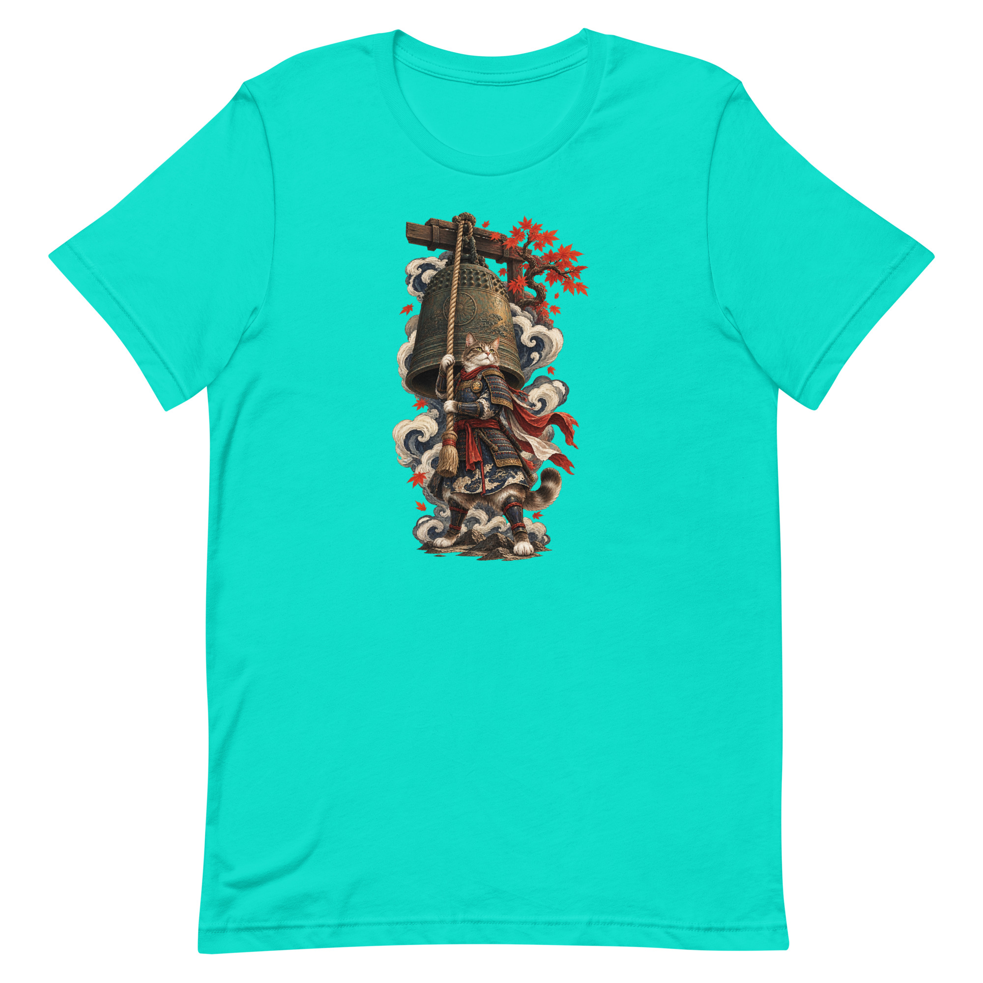Samurai Cat Temple Bell Guardian Japanese Art, Japanese Art Tee, Mythology Gift - Image 85