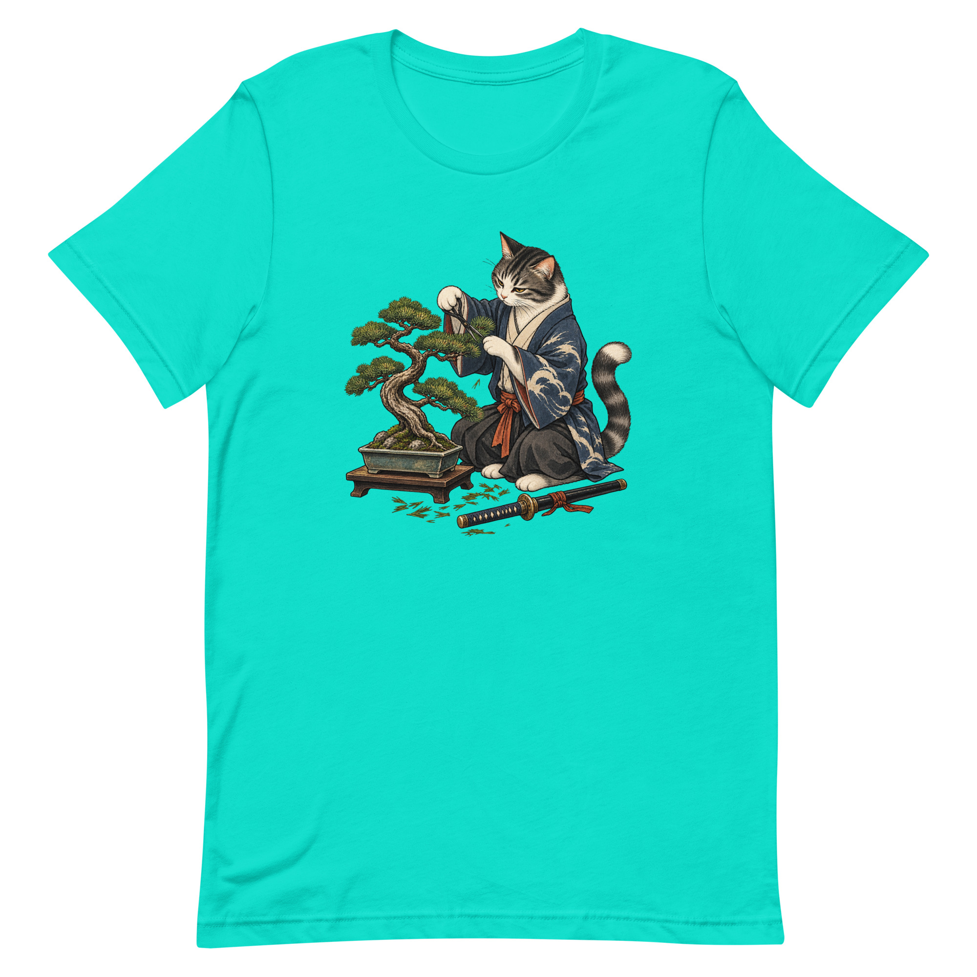 Samurai Cat Bonsai Dojo Japanese Art, Japanese Art Tee, Mythology Gift - Image 85