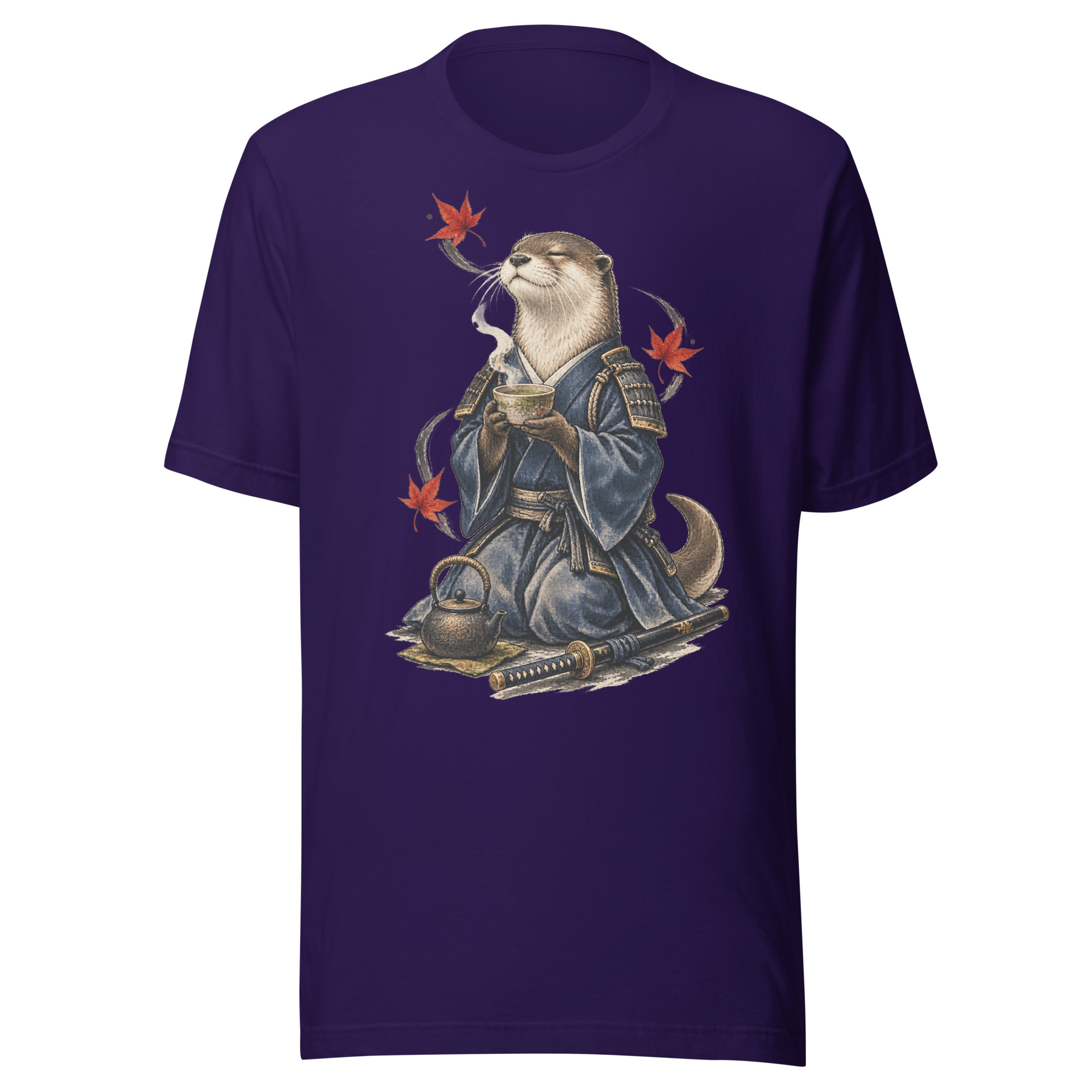 Otter Tea Ceremony Maple Japanese Warrior Animal Art - Image 2