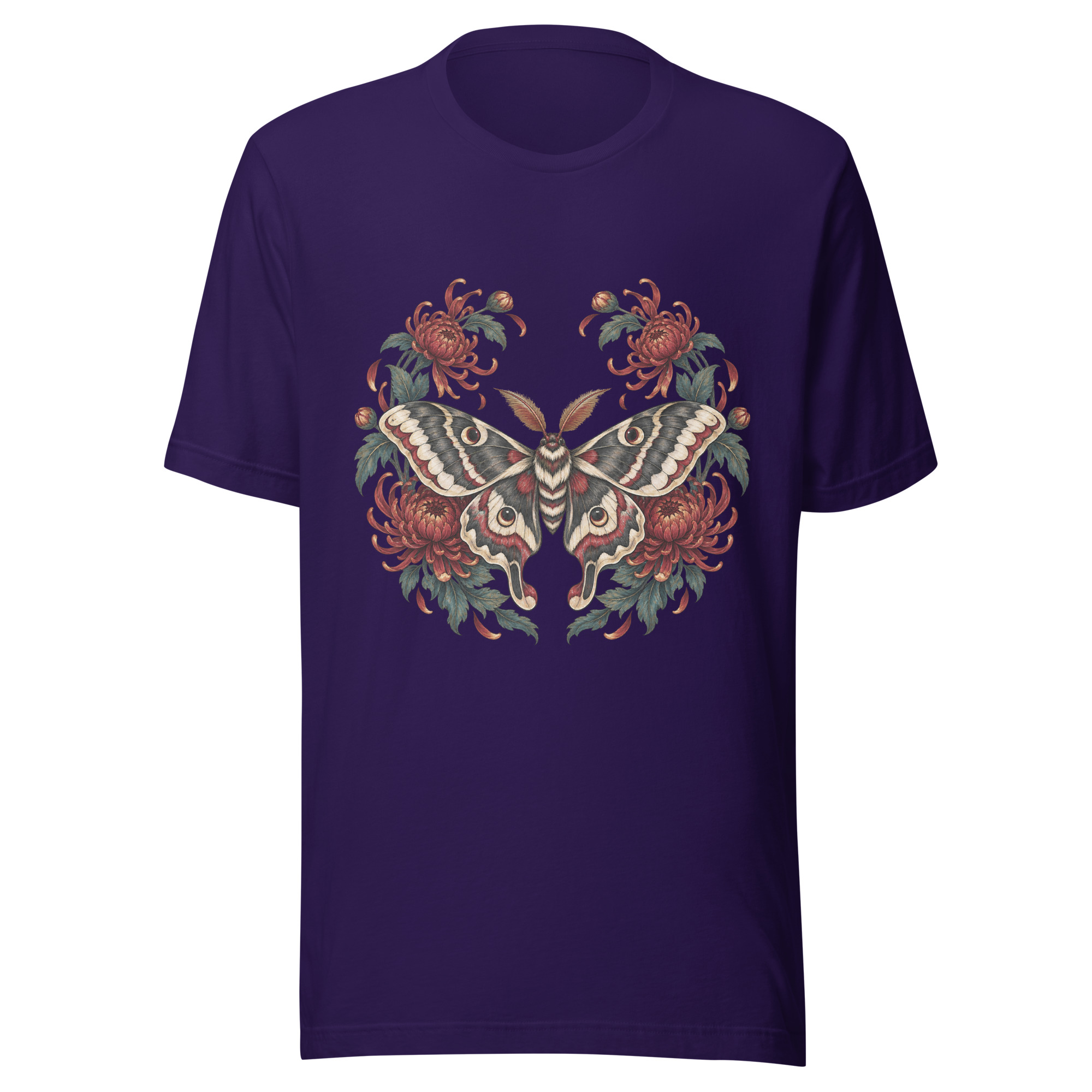 Japanese Moth Chrysanthemum Enso Ink Art, Japanese Art Tee, Mythology Gift - Image 99