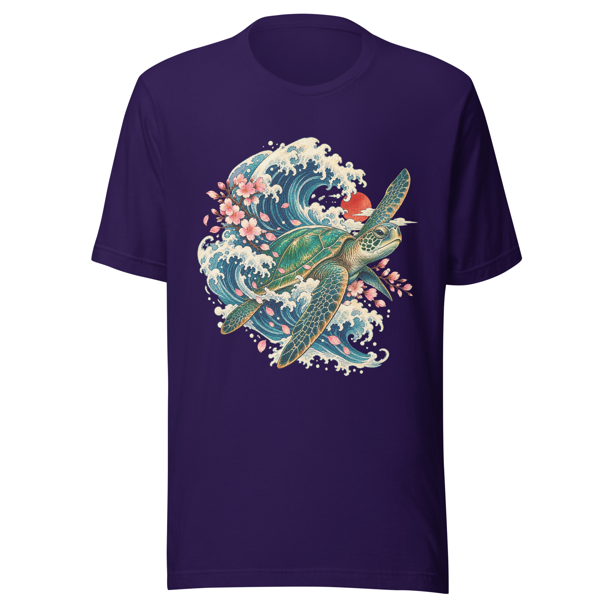Sea Turtle Great Wave Sakura Japanese Art, Japanese Art Tee, Mythology Gift - Image 99