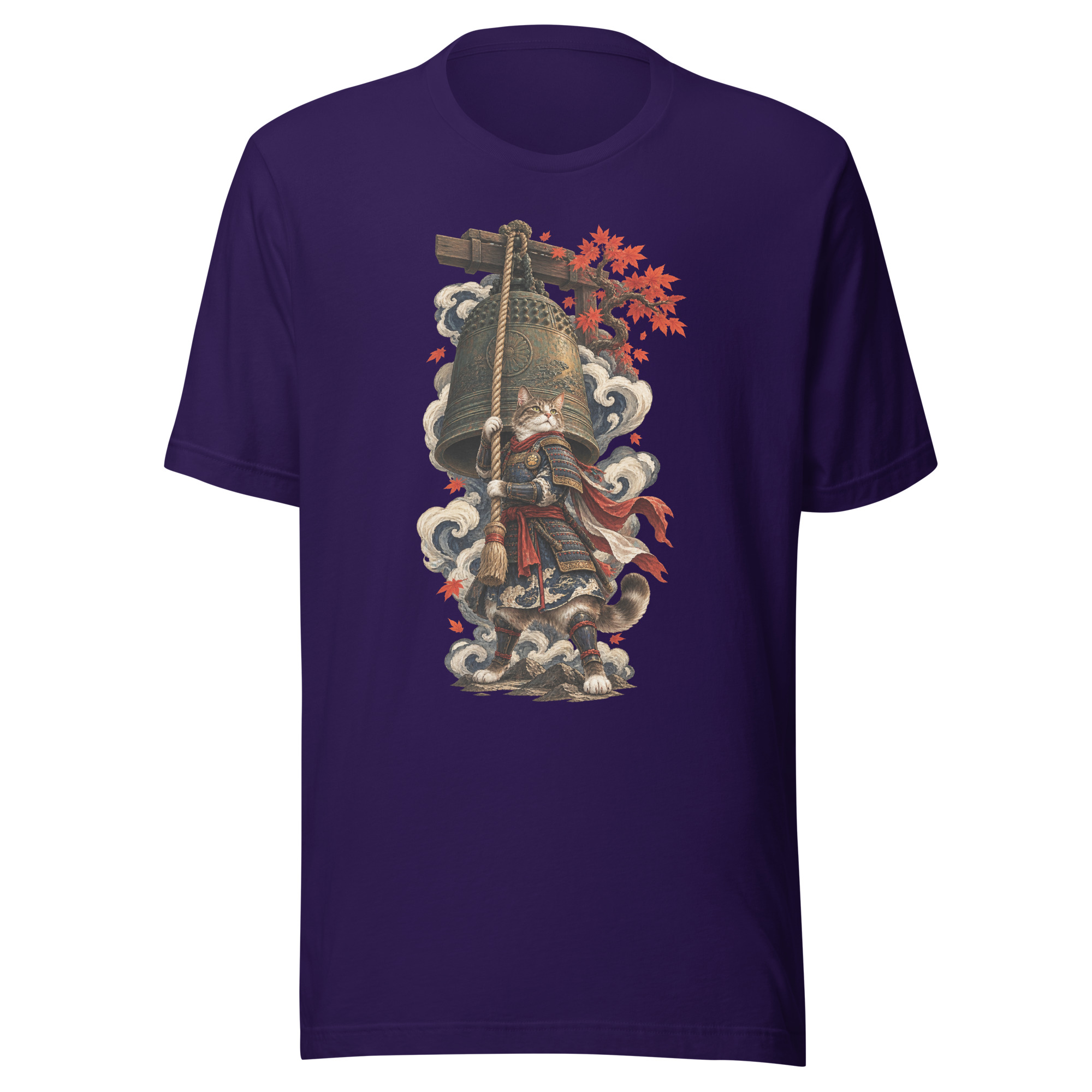 Samurai Cat Temple Bell Guardian Japanese Art, Japanese Art Tee, Mythology Gift - Image 99