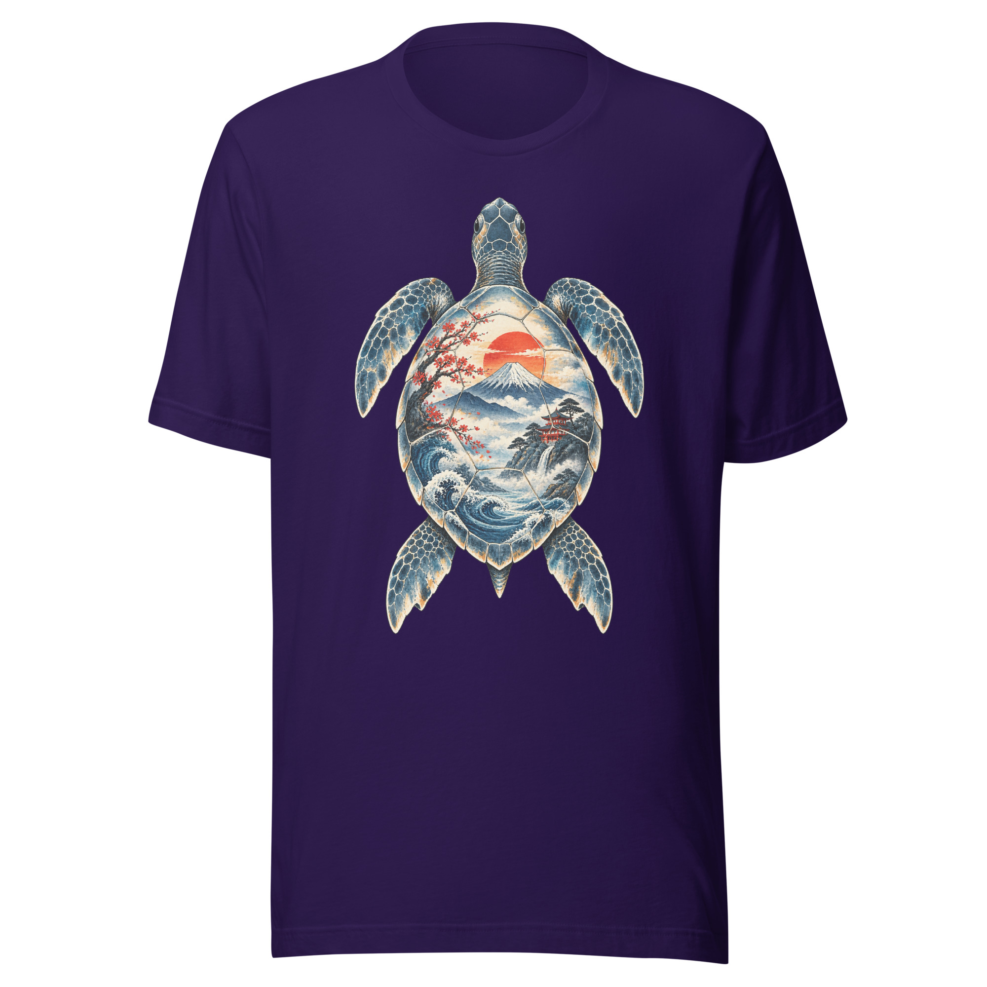 Sea Turtle Mount Fuji Sunrise Japanese Art, Japanese Art Tee, Mythology Gift - Image 99