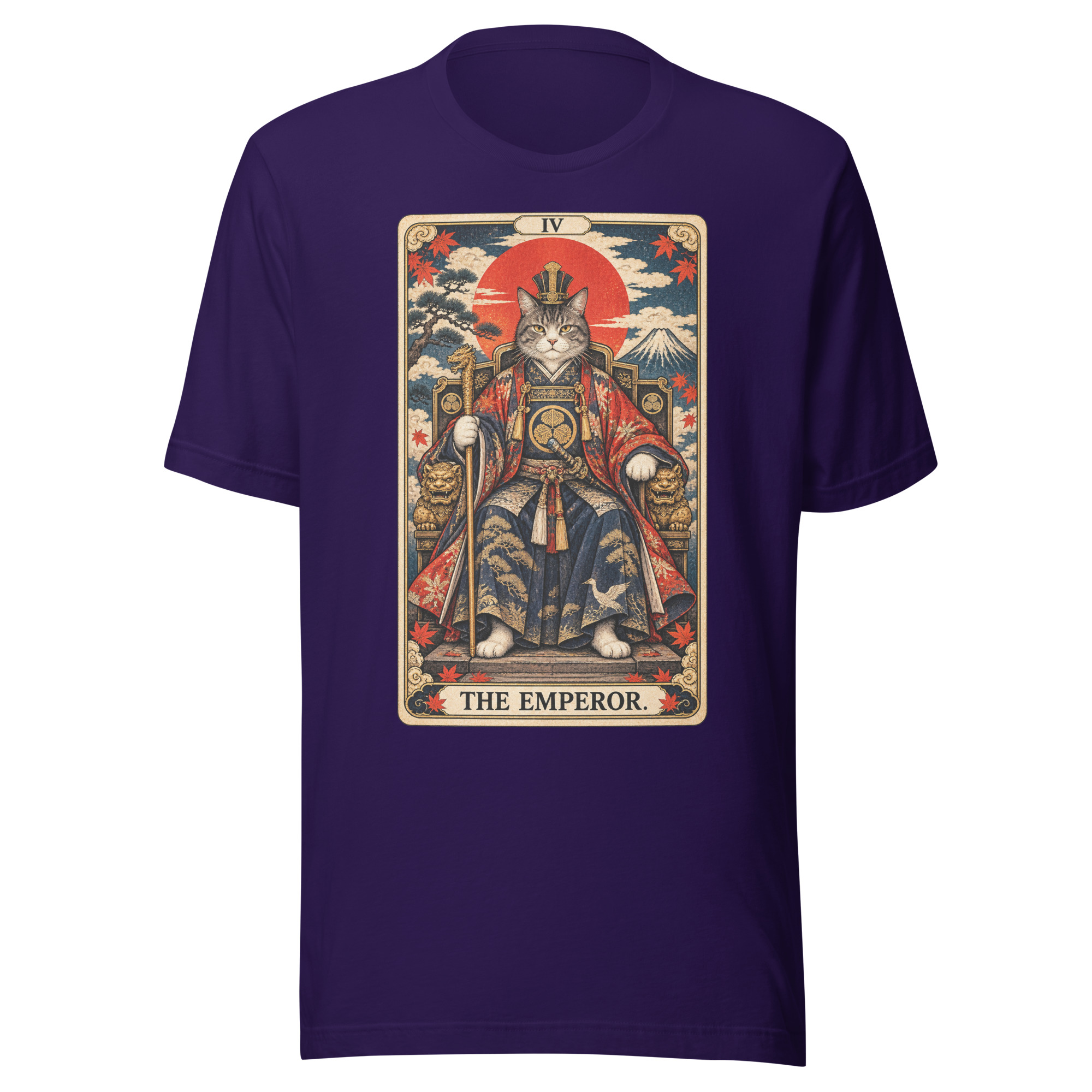 The Emperor Samurai Cat Tarot Card Japanese Art, Japanese Art Tee, Mythology Gift - Image 13