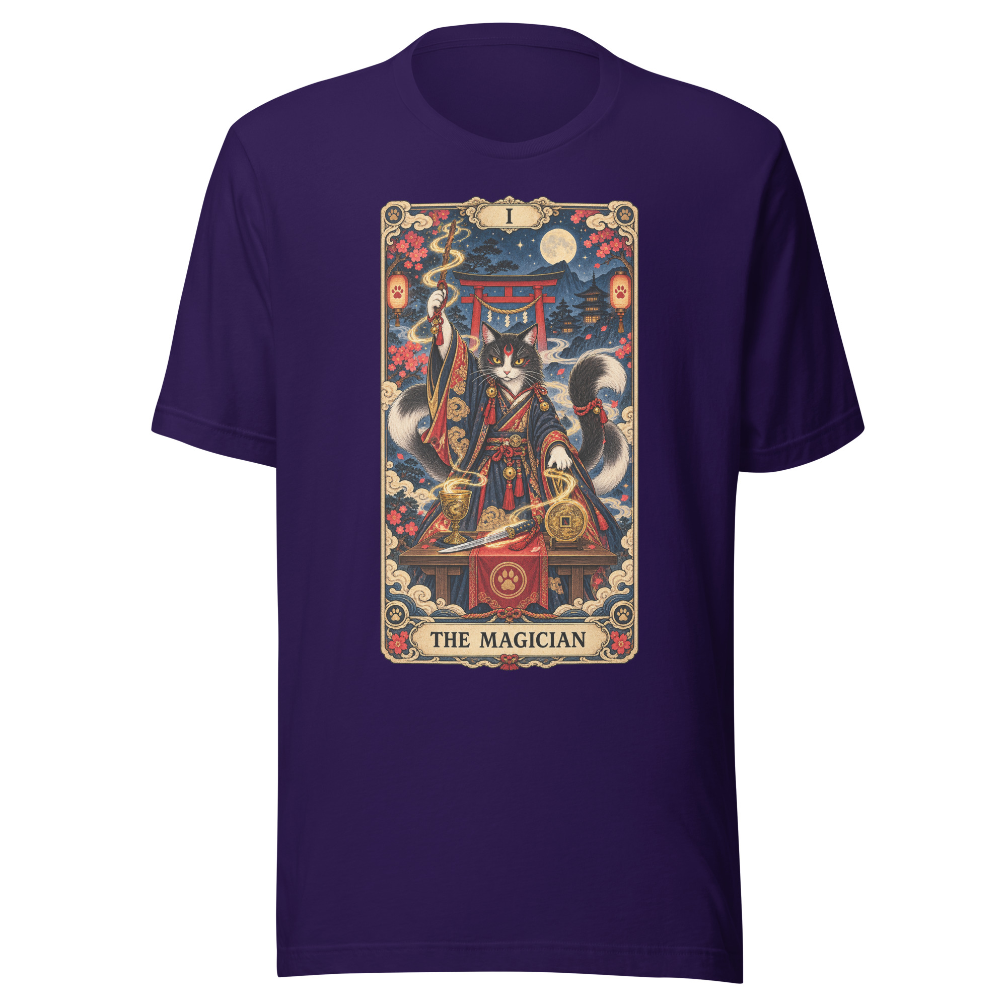 The Magician Bakeneko Cat Tarot Japanese Yokai Art, Japanese Art Tee, Mythology Gift - Image 132