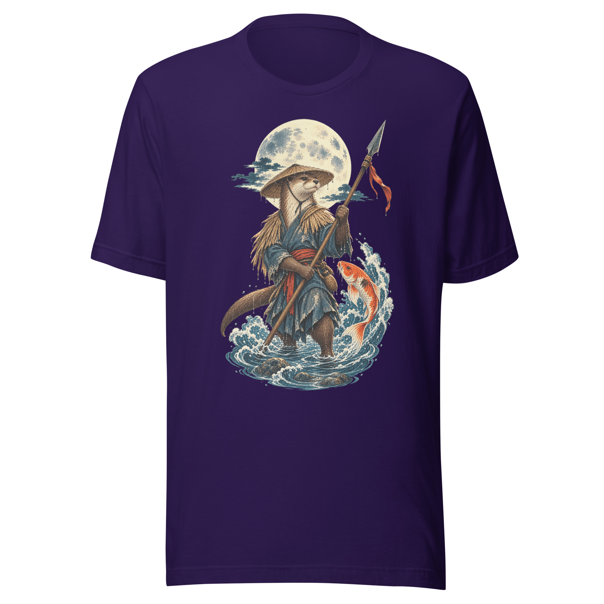 Otter Koi Fisher Moon Japanese River Animal Art - Image 49