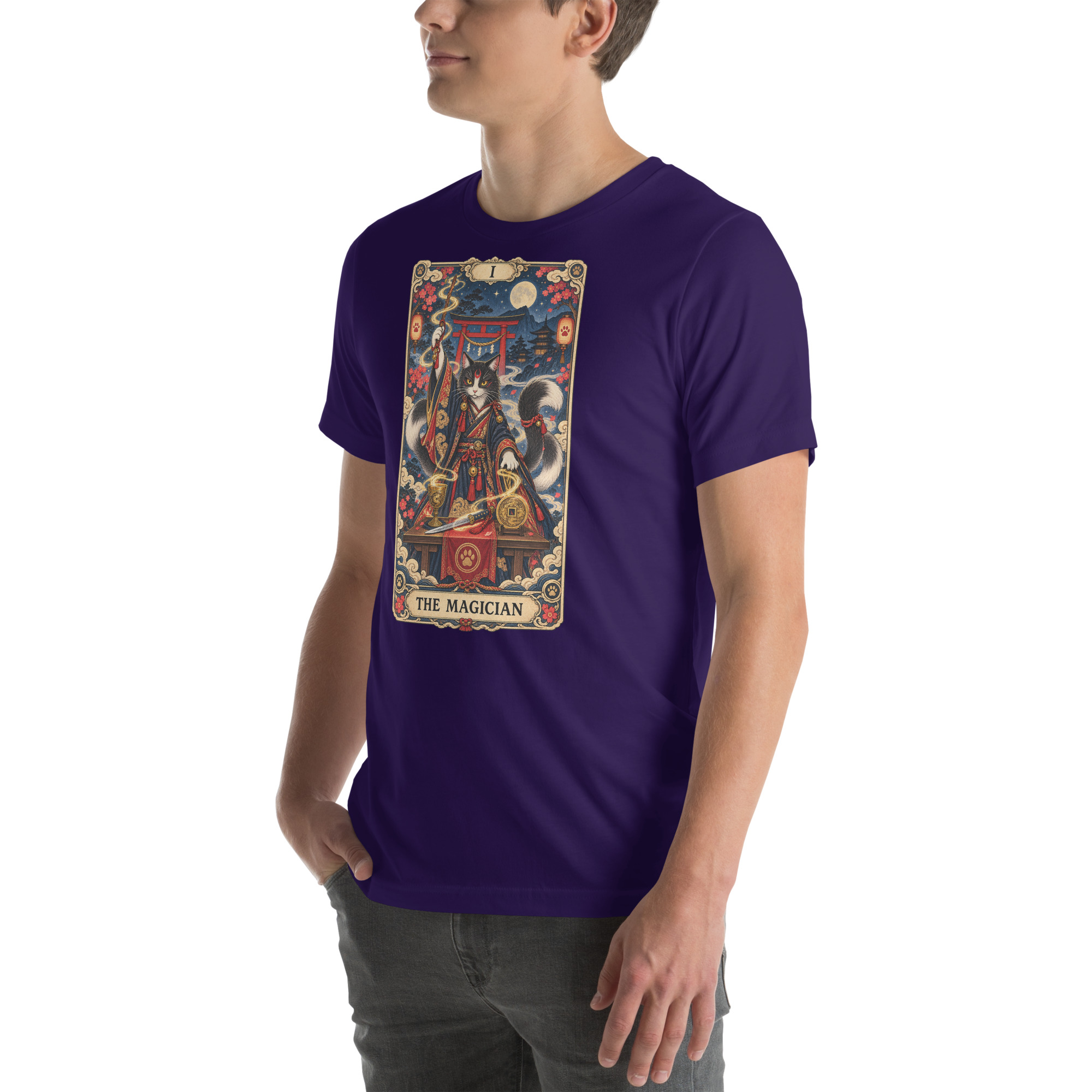 The Magician Bakeneko Cat Tarot Japanese Yokai Art, Japanese Art Tee, Mythology Gift - Image 100
