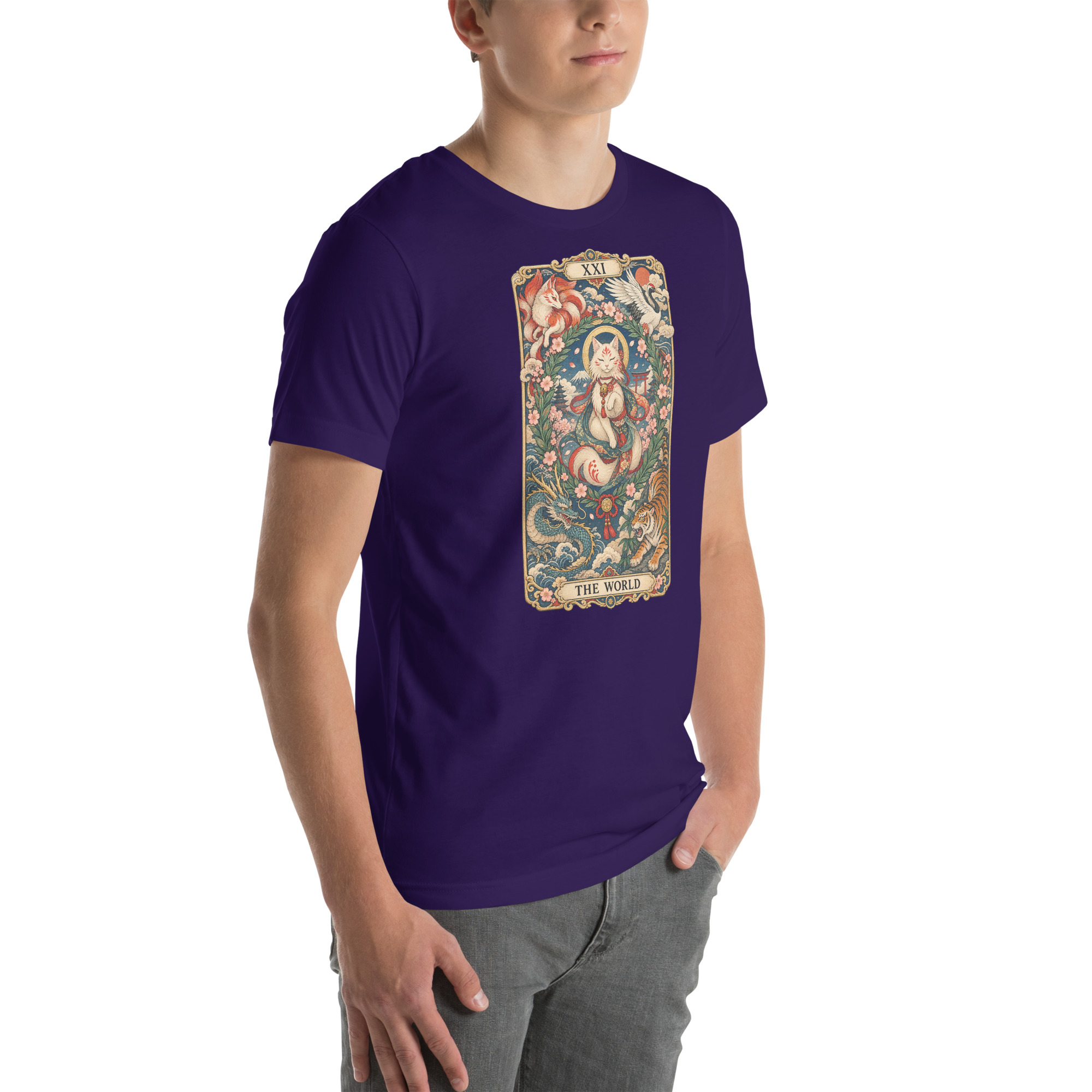 The World Shrine Cat Tarot Japanese Art T-Shirt - Image 101