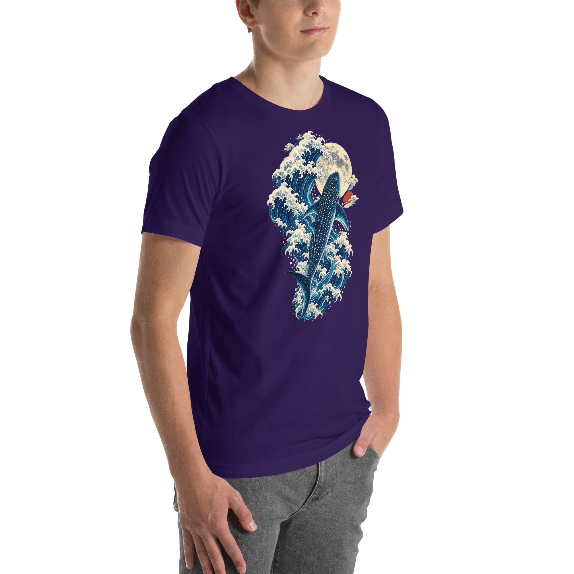 Whale Shark Great Wave Moon Japanese Art, Japanese Art Tee, Mythology Gift - Image 101