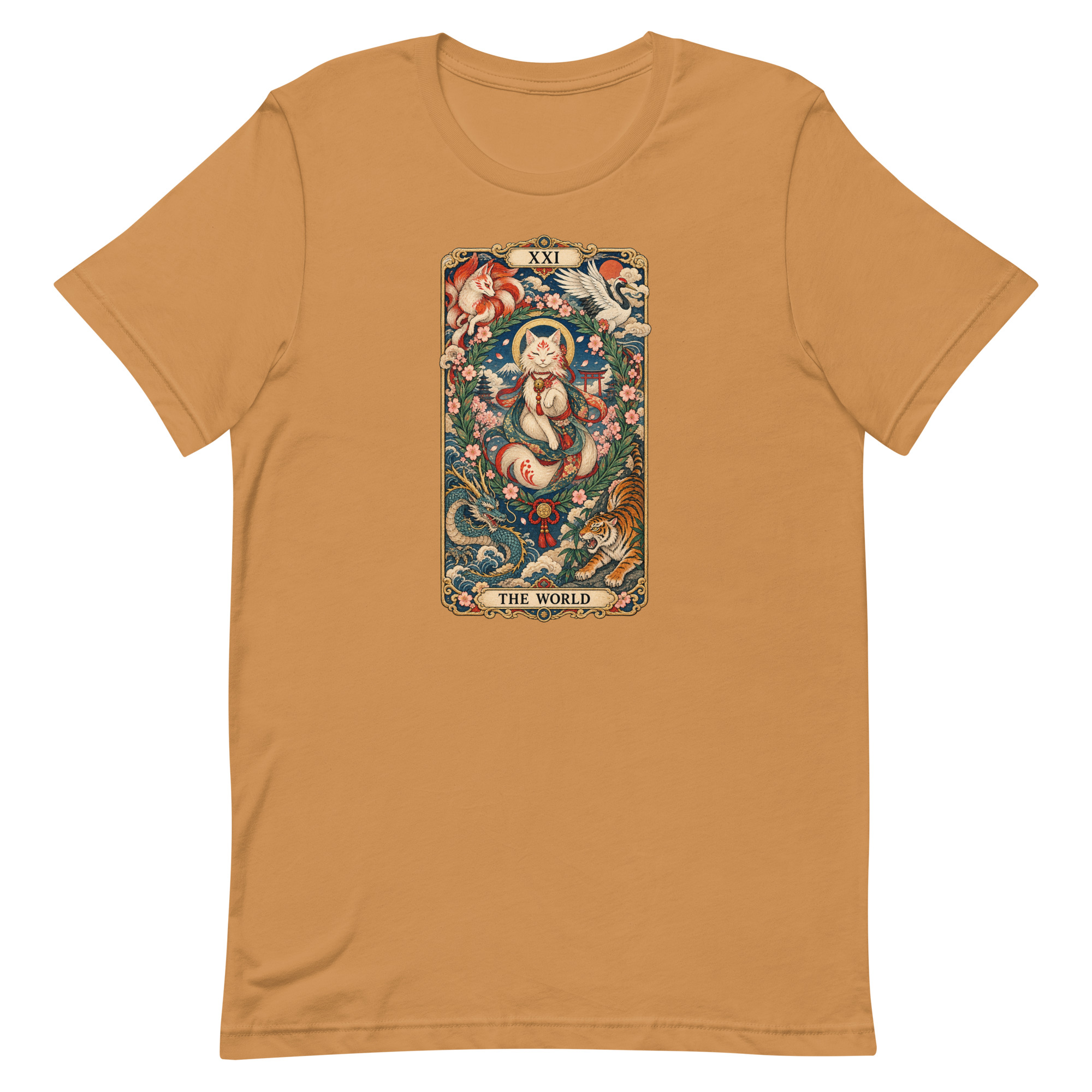 The World Shrine Cat Tarot Japanese Art T-Shirt - Image 64