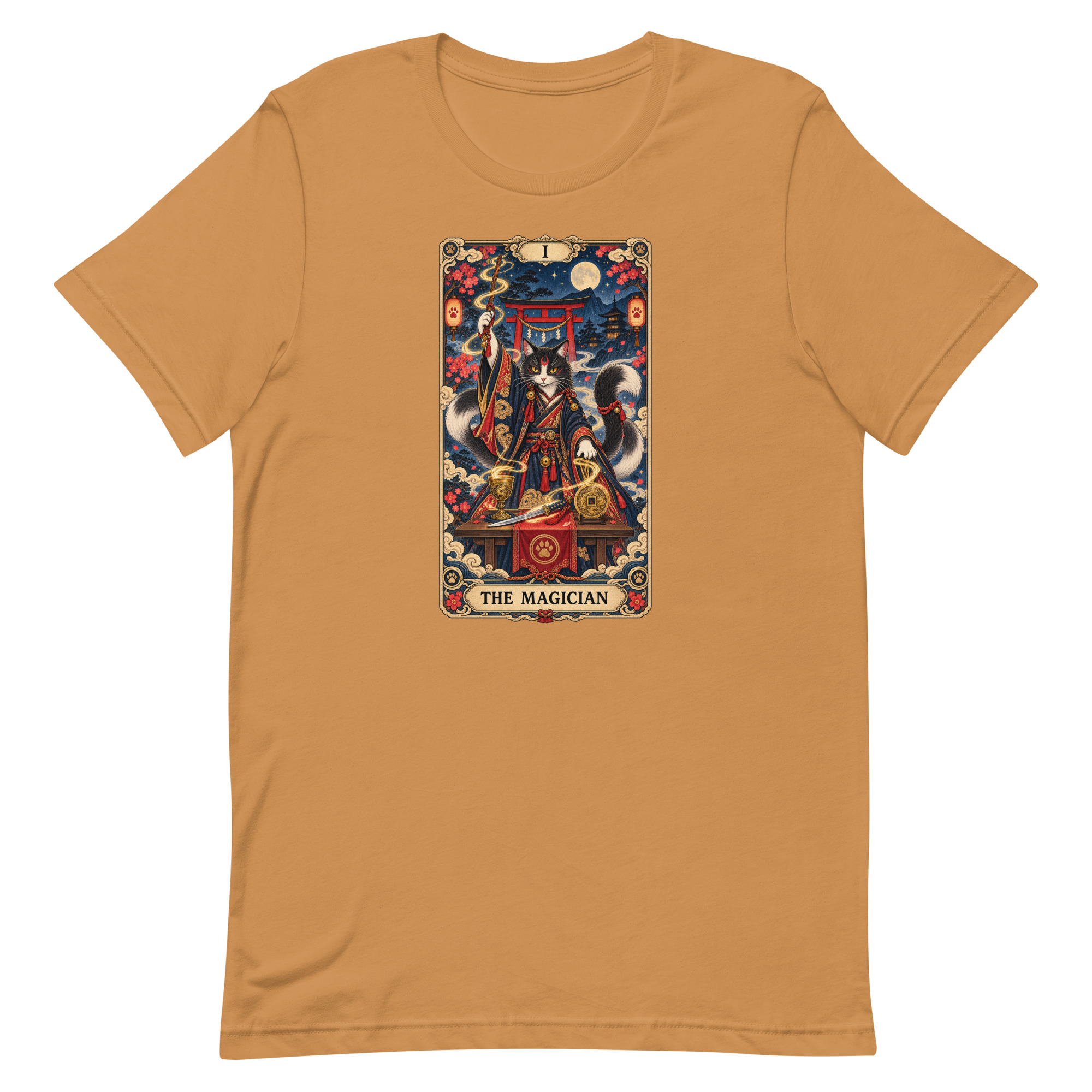The Magician Bakeneko Cat Tarot Japanese Yokai Art, Japanese Art Tee, Mythology Gift - Image 64