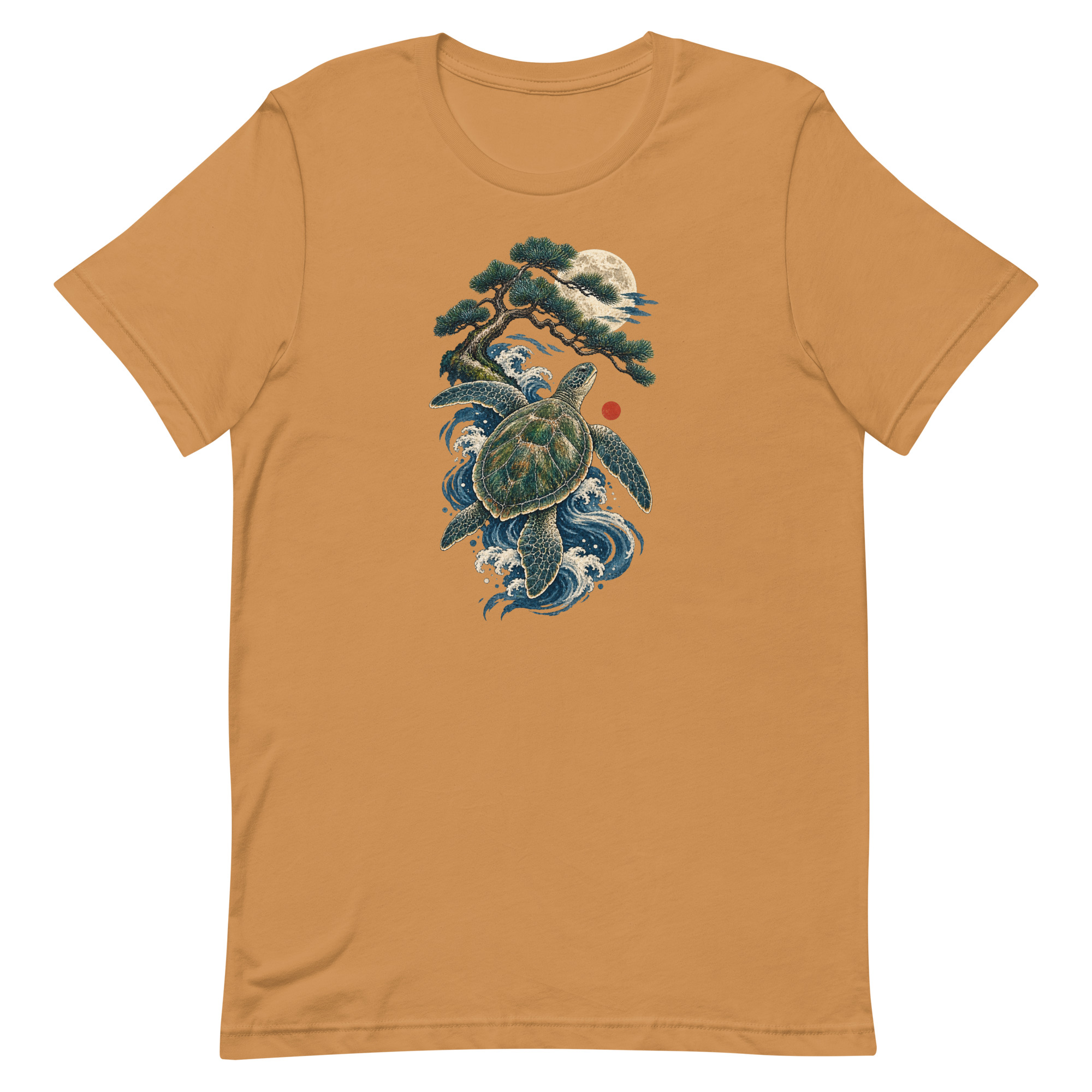 Ancient Sea Turtle Pine Moon Japanese Art, Japanese Art Tee, Mythology Gift - Image 64