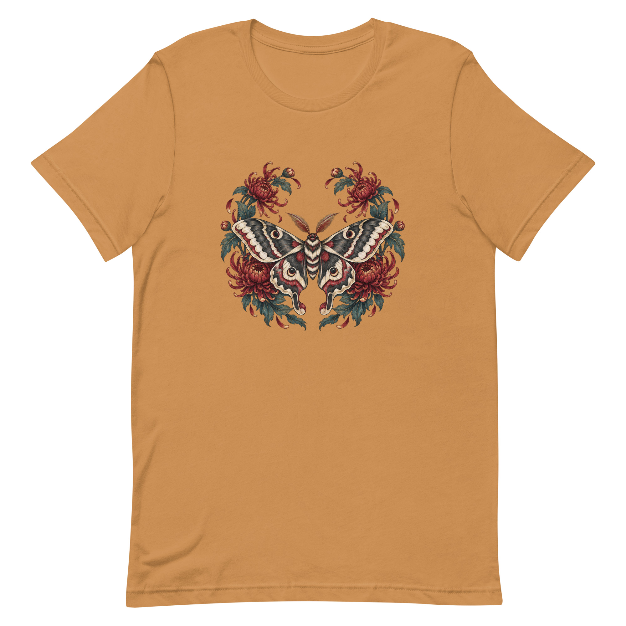Japanese Moth Chrysanthemum Enso Ink Art, Japanese Art Tee, Mythology Gift - Image 66