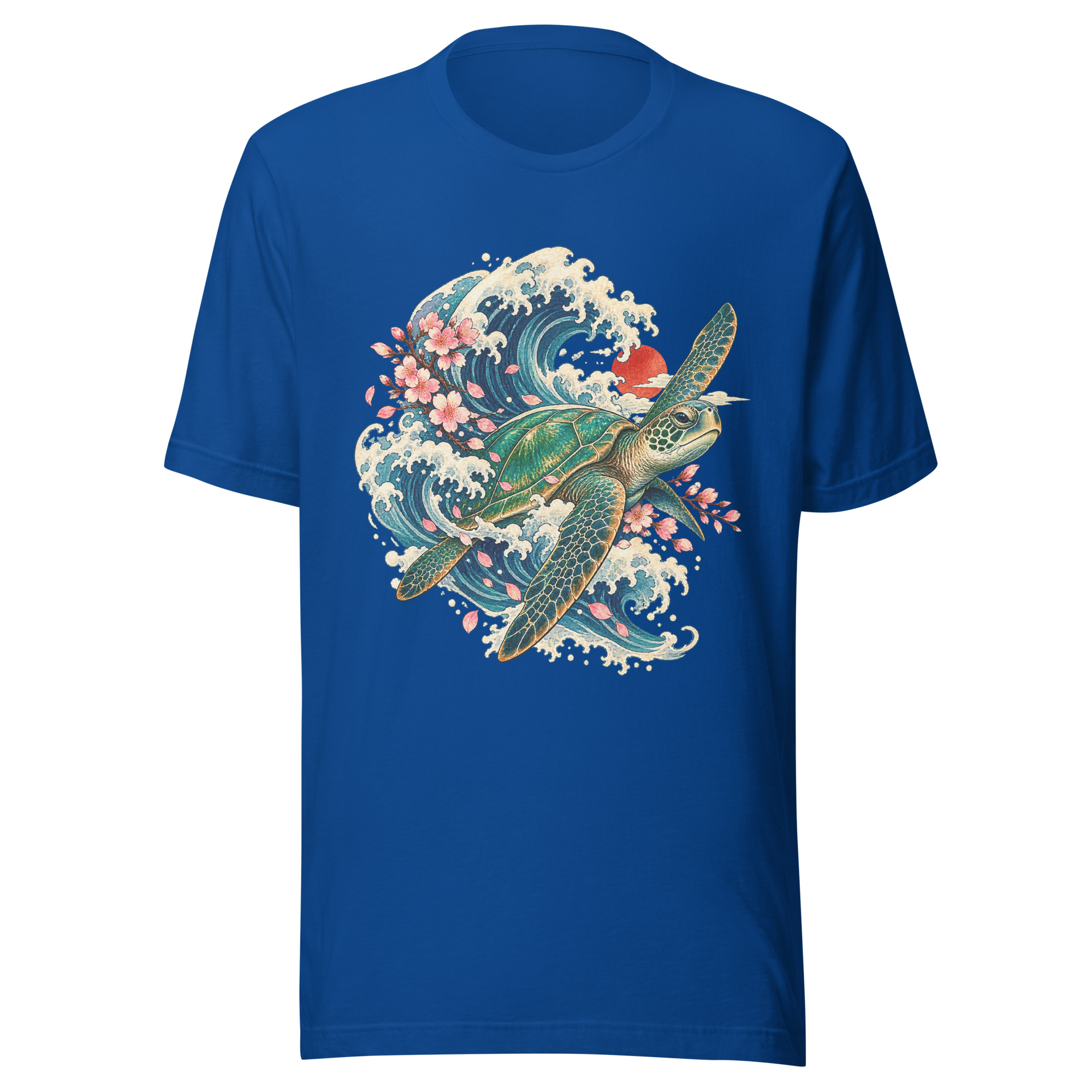 Sea Turtle Great Wave Sakura Japanese Art, Japanese Art Tee, Mythology Gift - Image 107