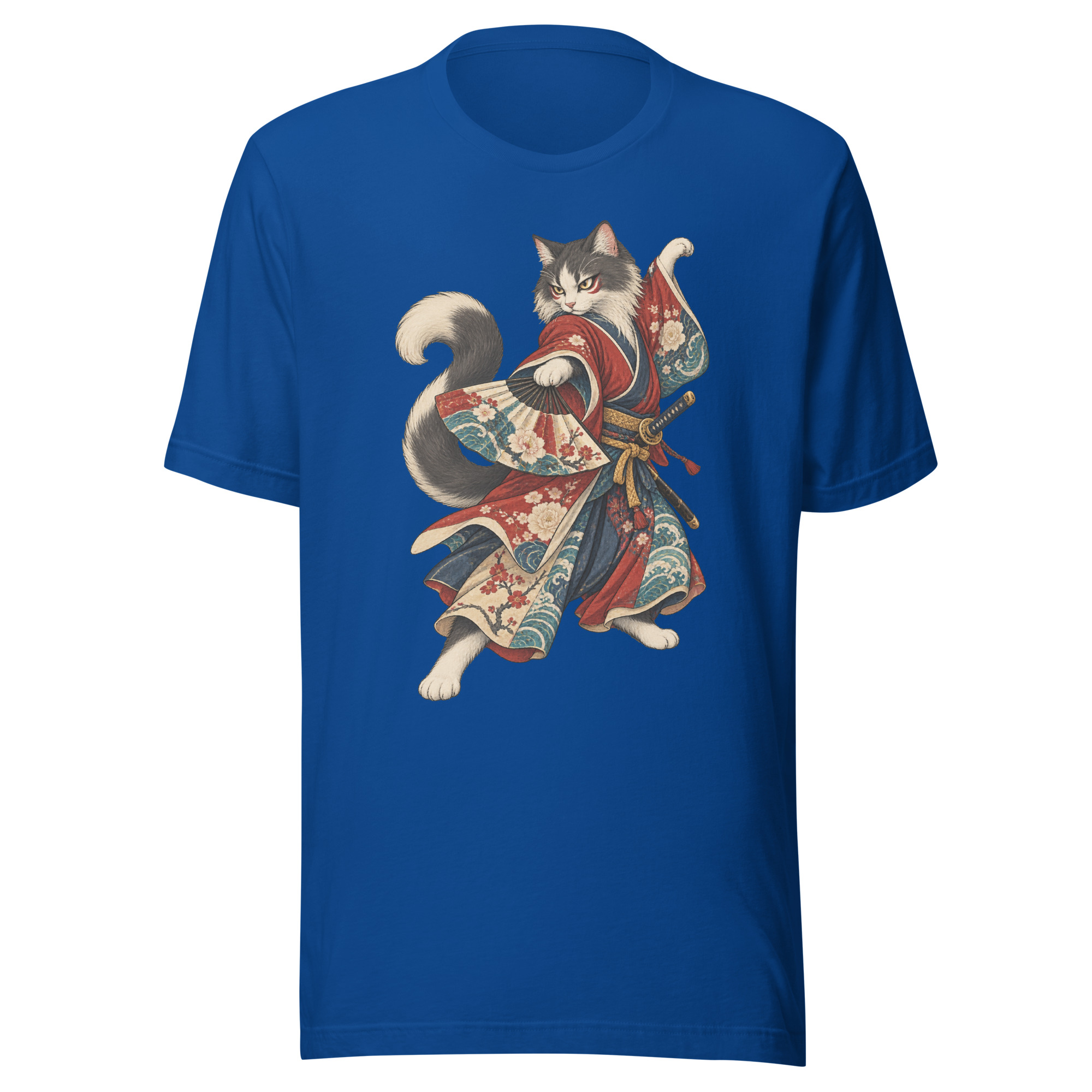 Samurai Cat Kabuki Fan Japanese Warrior Art, Japanese Art Tee, Mythology Gift - Image 107