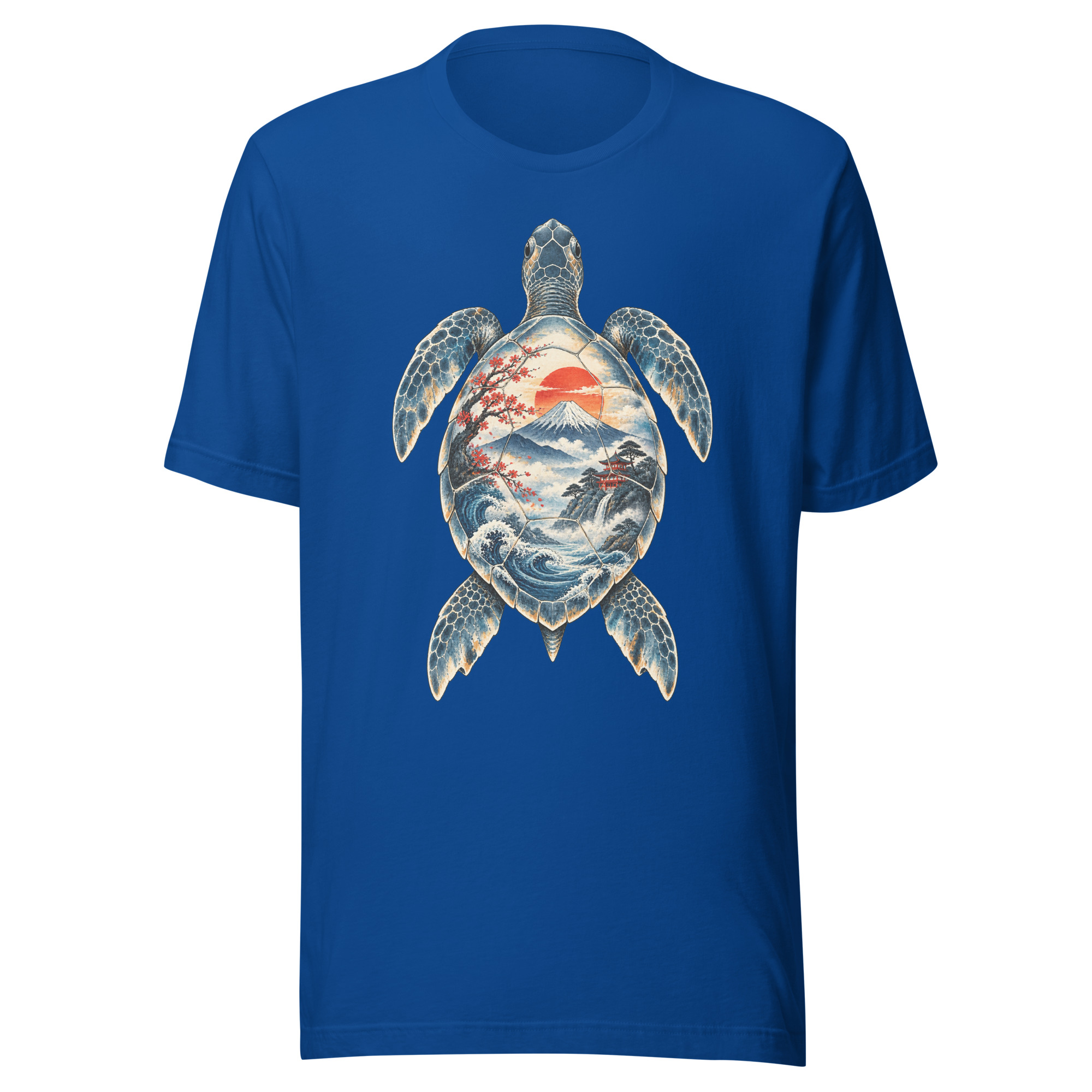 Sea Turtle Mount Fuji Sunrise Japanese Art, Japanese Art Tee, Mythology Gift - Image 107