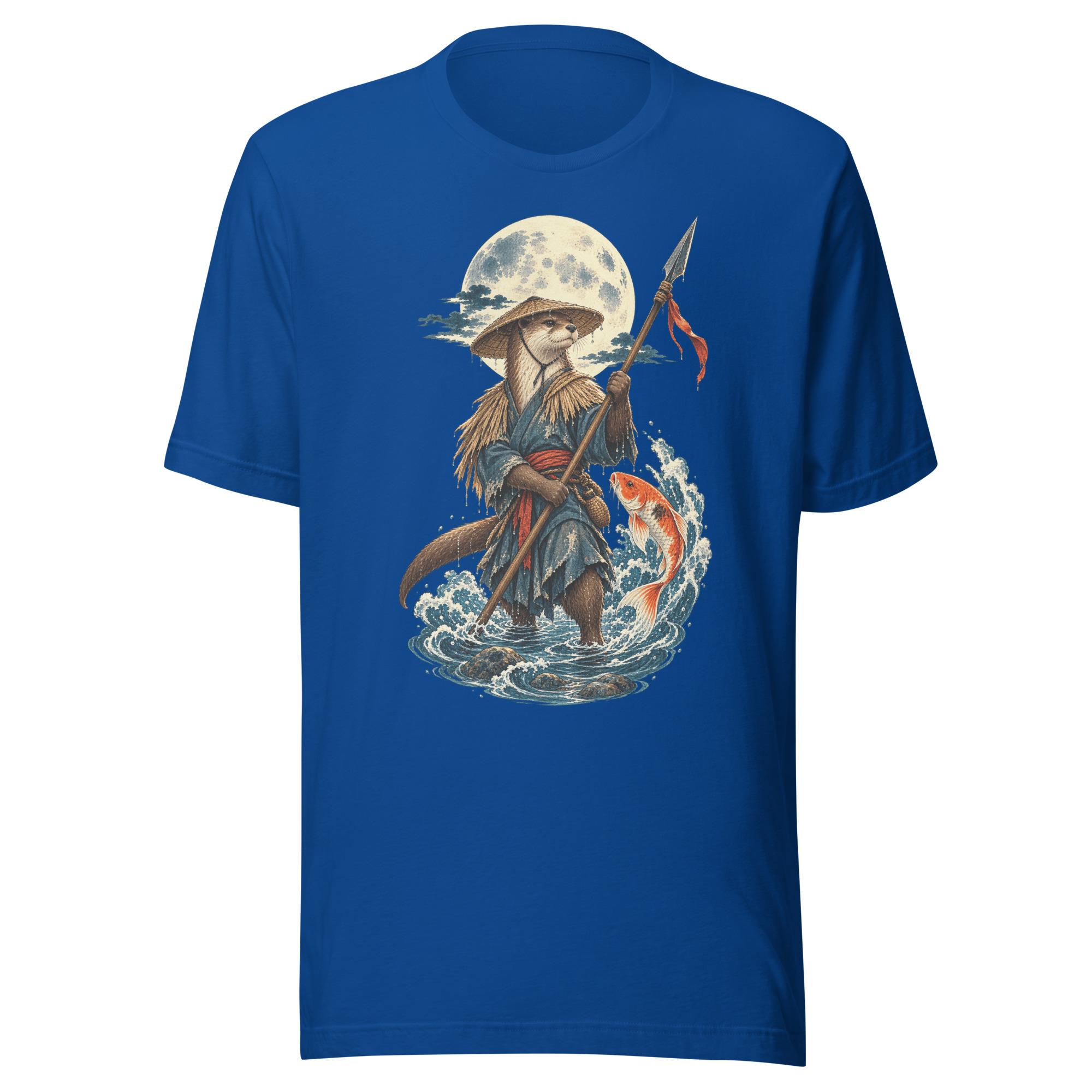 Otter Koi Fisher Moon Japanese River Animal Art - Image 57