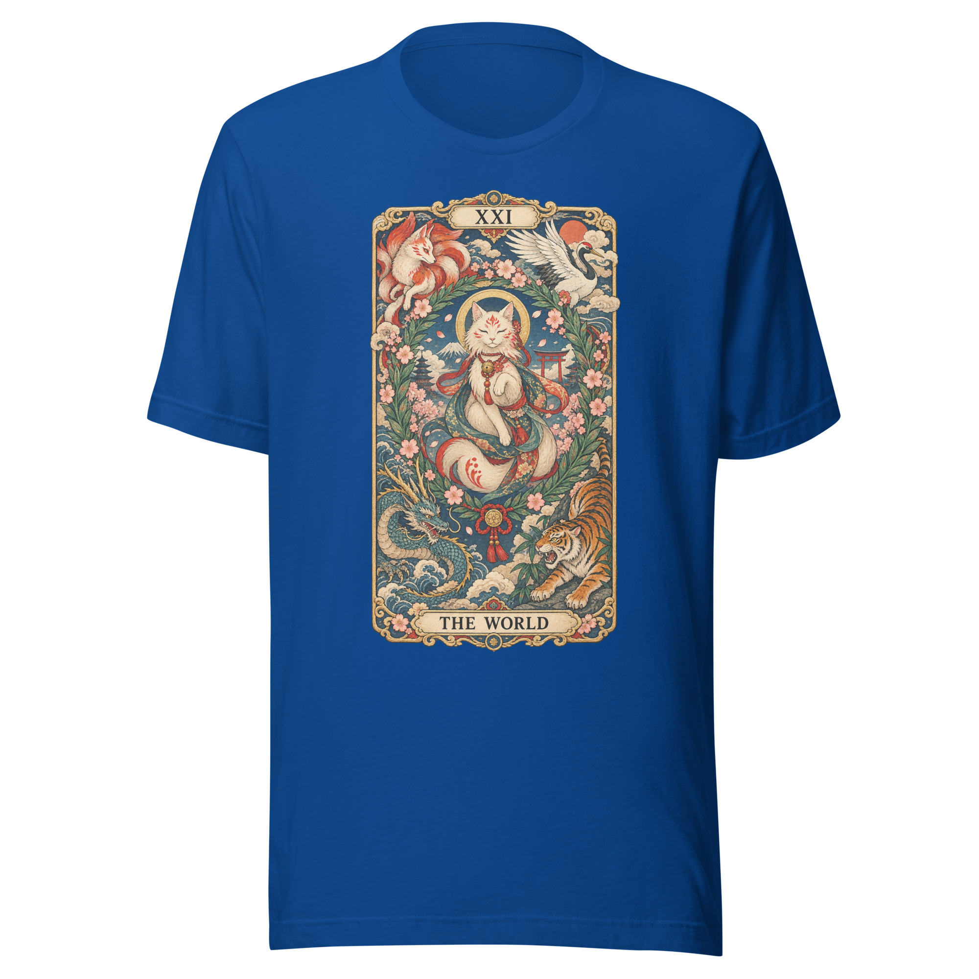 The World Shrine Cat Tarot Japanese Art T-Shirt - Image 160